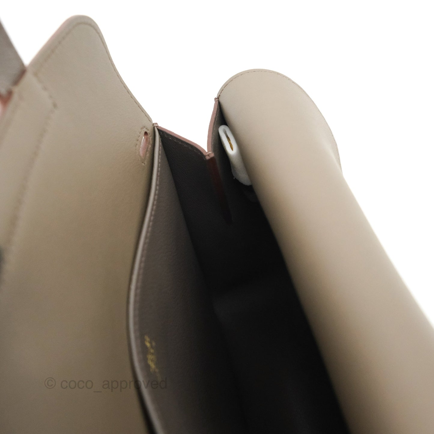 Hermès Halzan 25 Gris Etain 8F Evercolor Gold Hardware