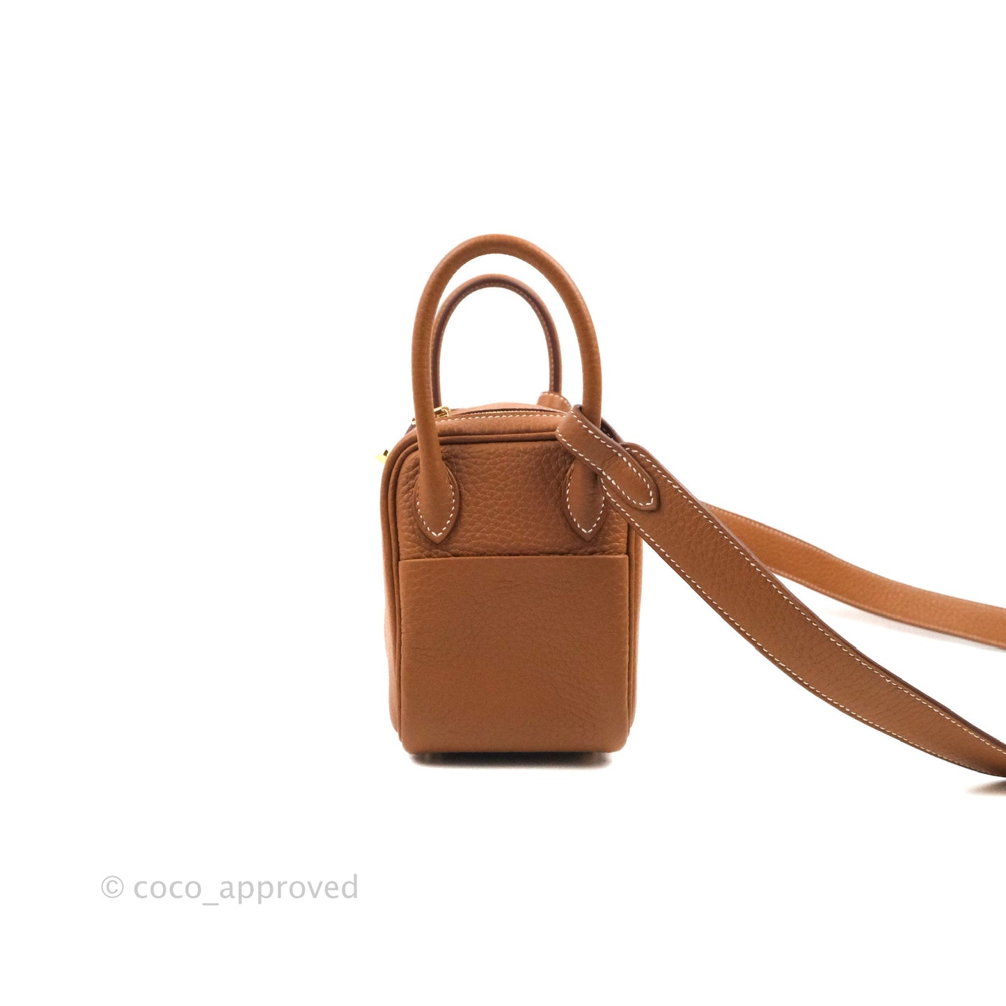 Hermès Mini Lindy 20 Gold Clemence Gold Hardware