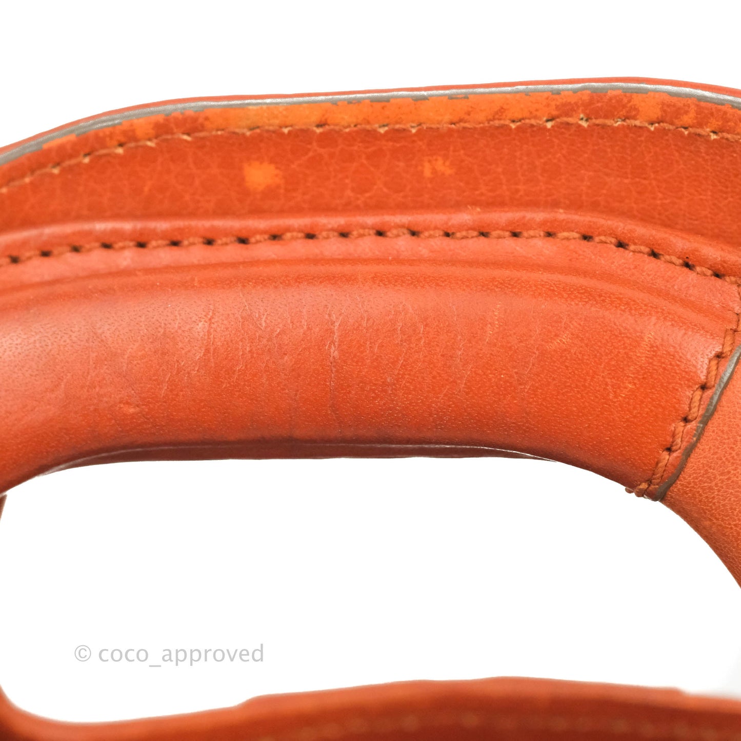 Salvatore Ferragamo Orange Top Handle Bag With Strap