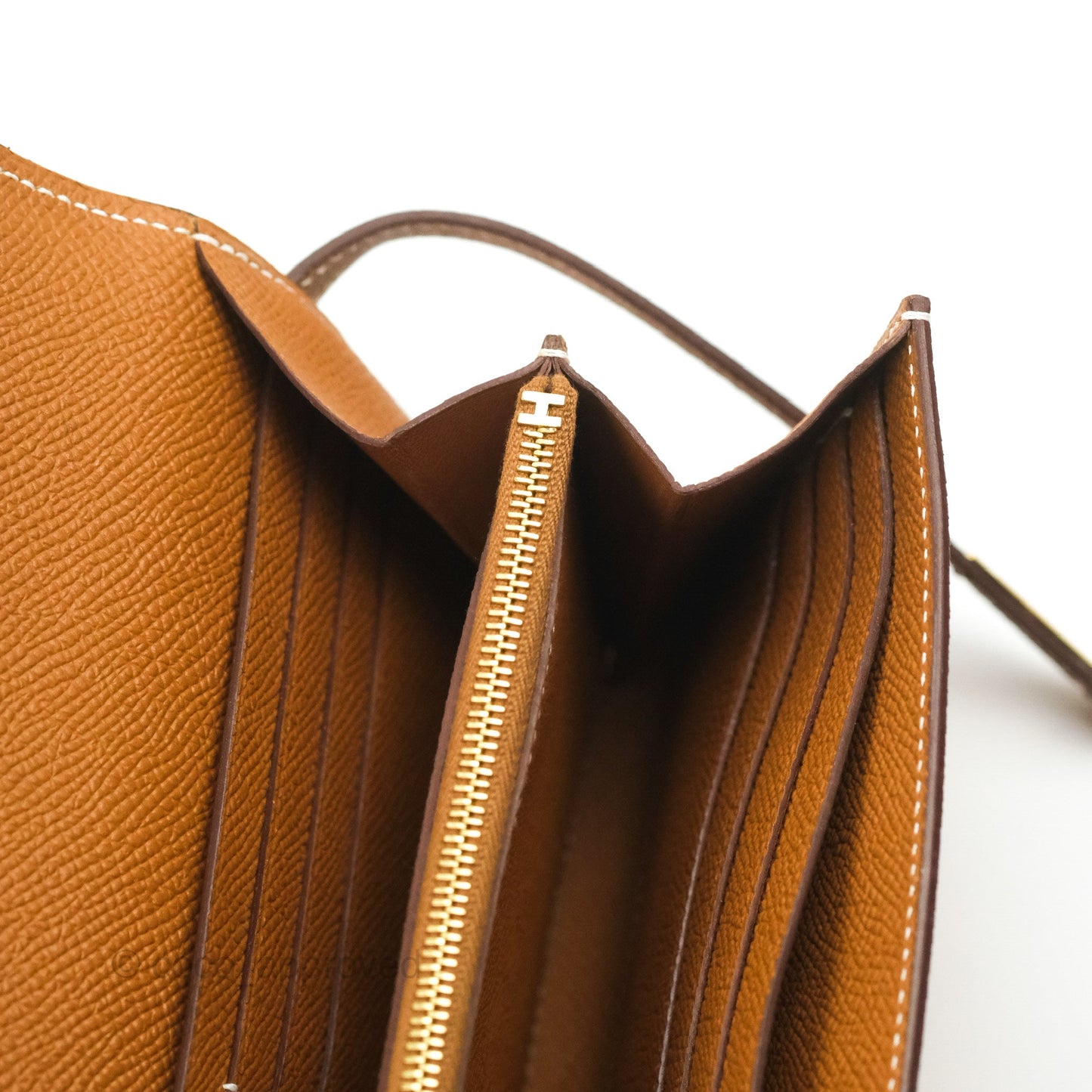 Hermès Epsom Kelly Wallet Gold Gold Hardware