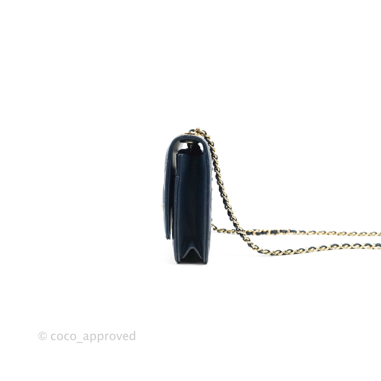 Chanel Trendy CC WOC Wallet On Chain Navy Lambskin Gold Hardware
