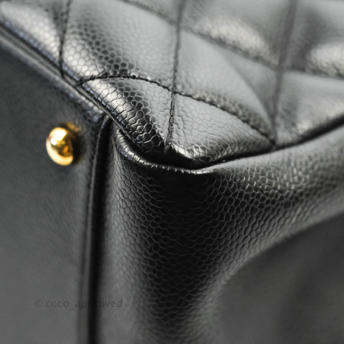 Chanel XL GST Black Caviar Gold Hardware