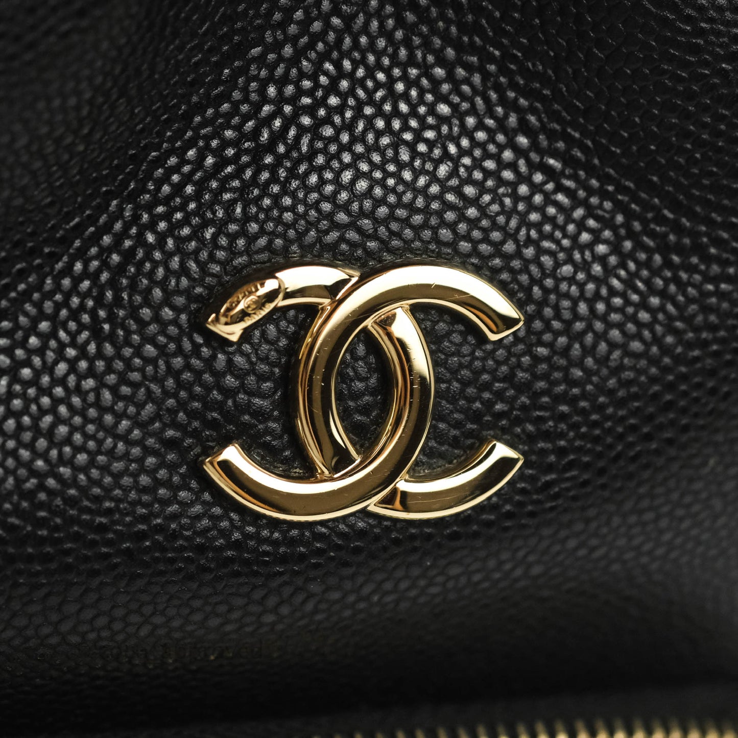 Chanel Business Affinity Drawstring Bucket Bag Black Caviar Gold Hardware