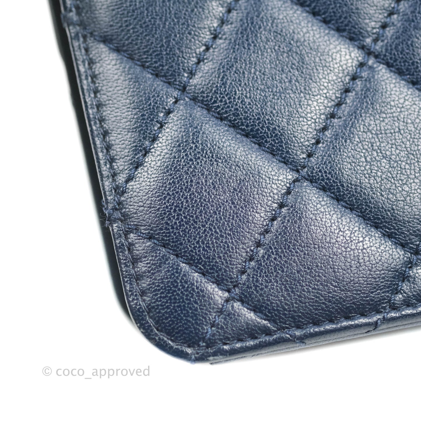 Chanel Beauty Lock Flap Bag Navy Sheepskin Aged Gold Hardware