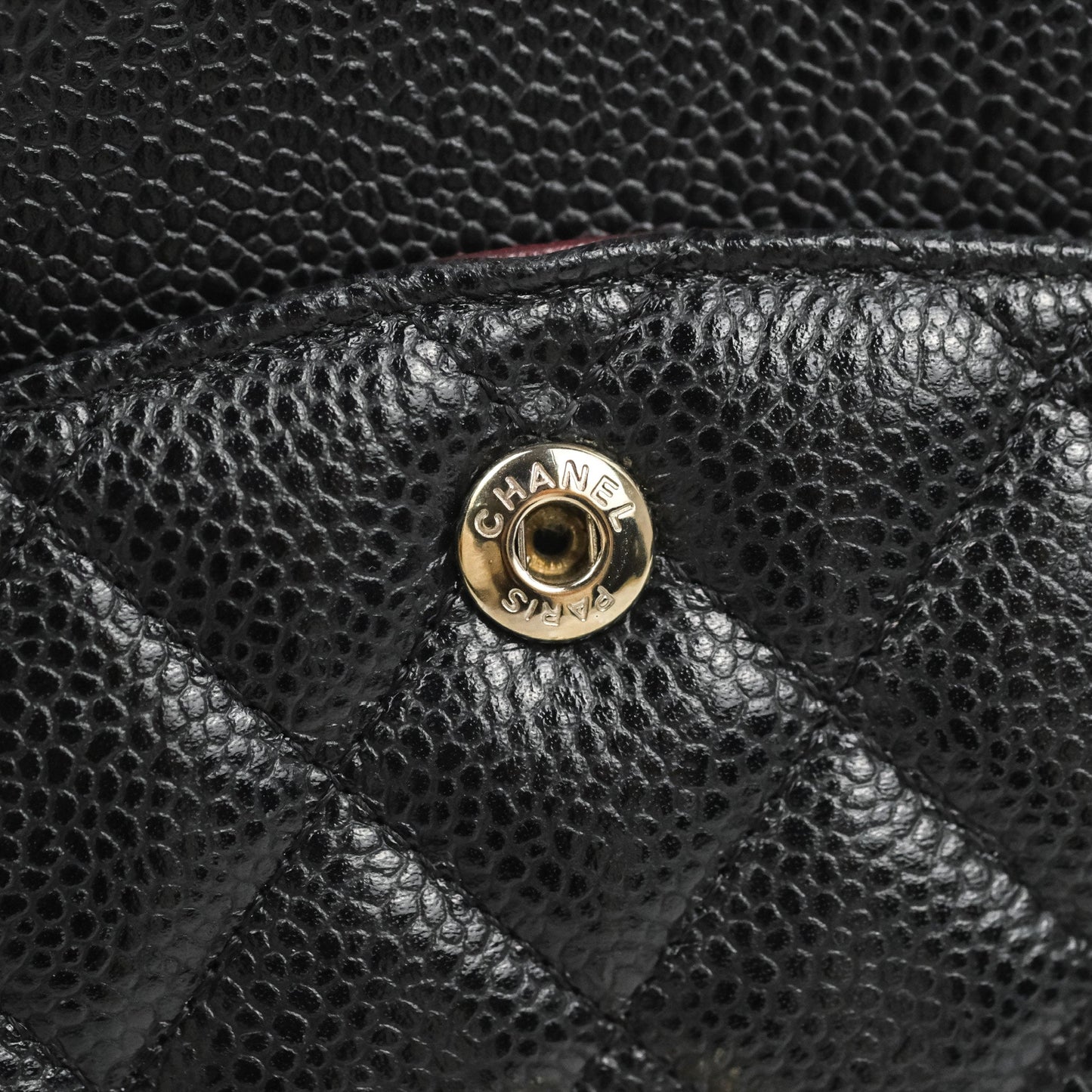 Chanel Classic M/L Medium Flap Quilted Black Caviar Silver Hardware