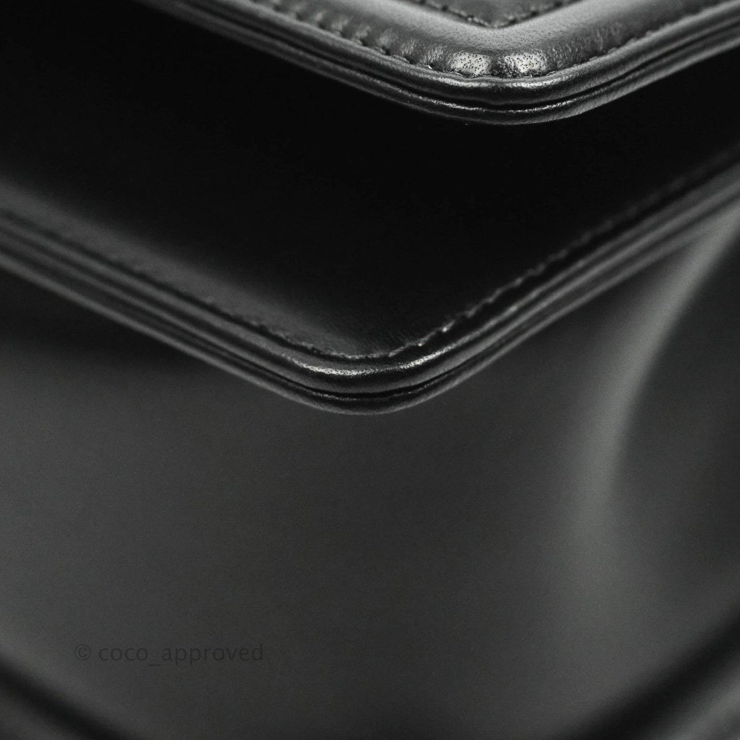 Chanel Quilted Medium Boy Black Lambskin Ruthenium Hardware