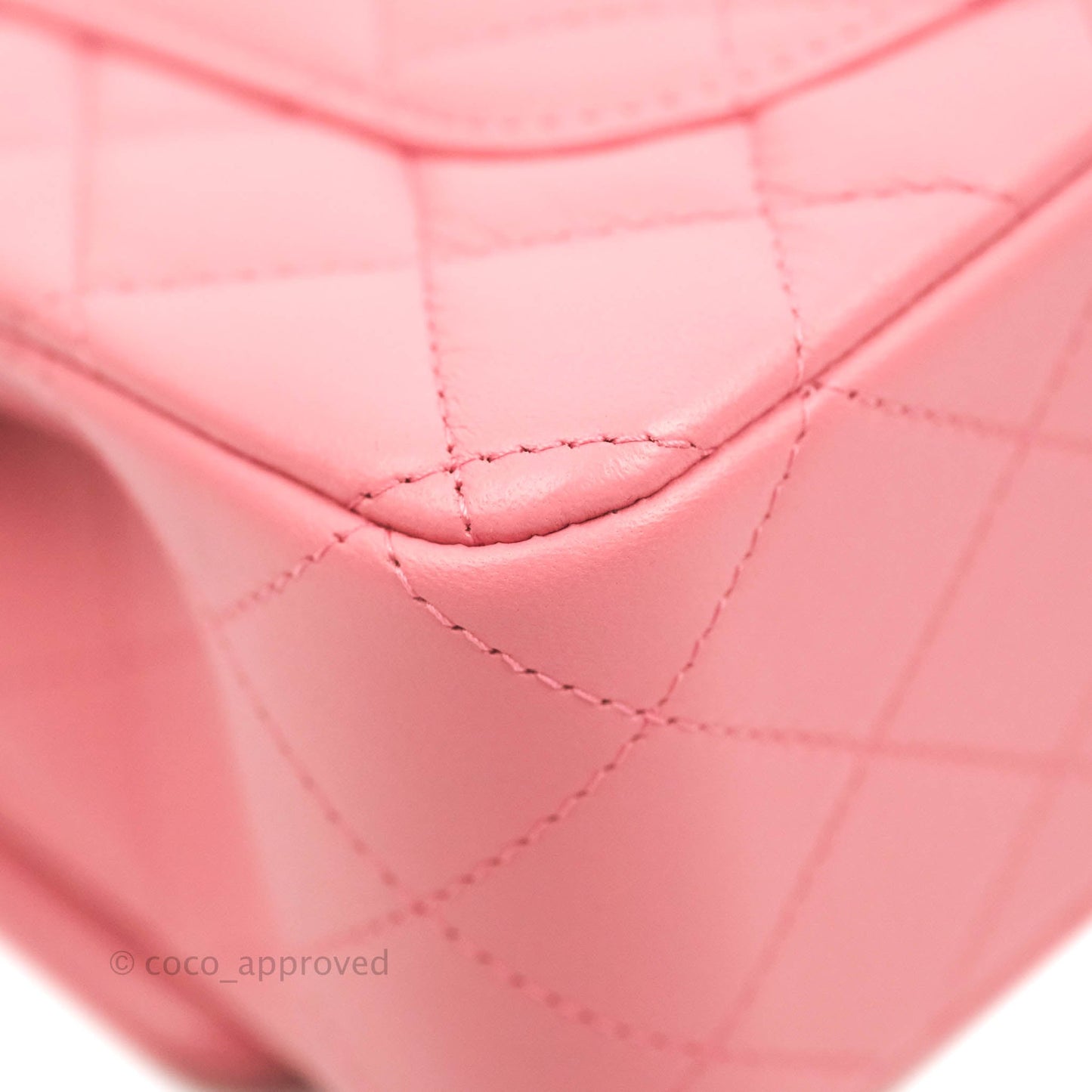 Chanel Top Handle Mini Rectangular Flap Bag Pink Lambskin Gold Hardware