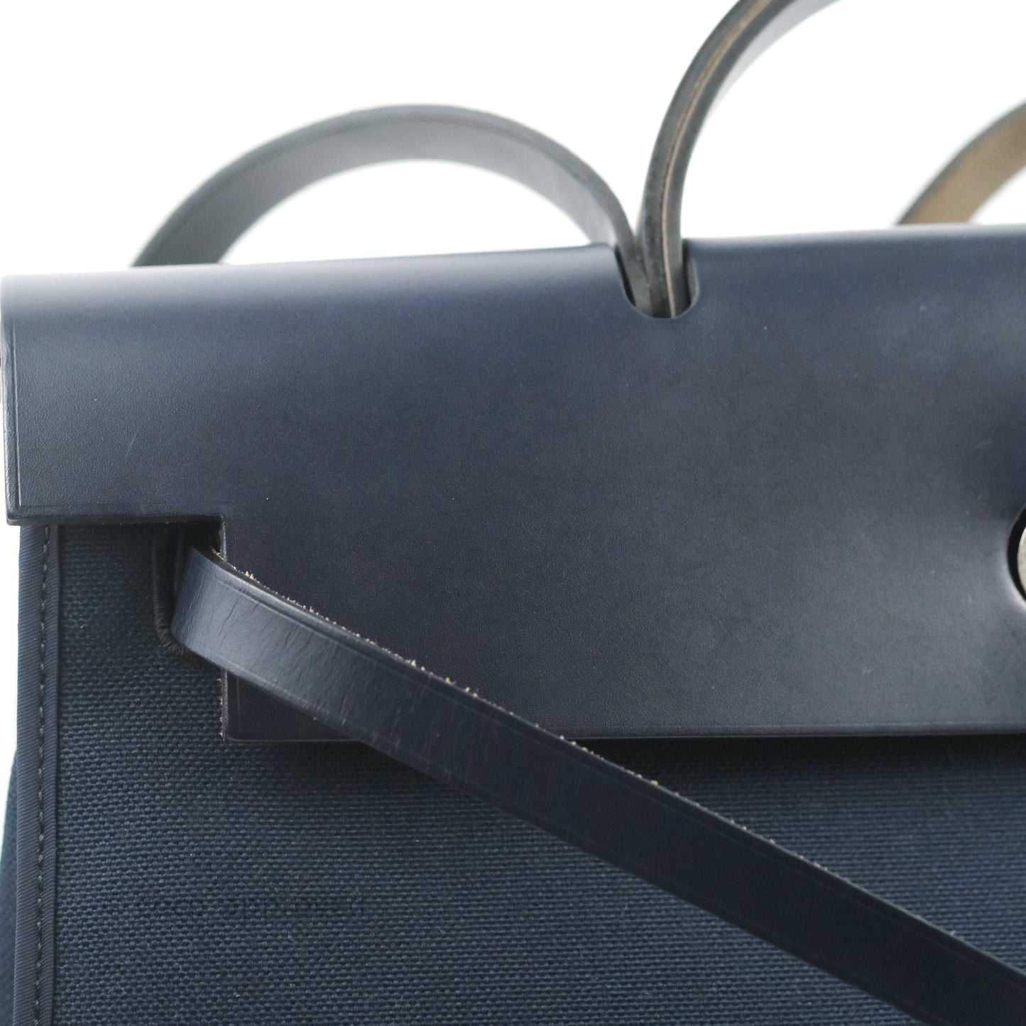 Hermès Herbag Zip 39 Navy Canvas Palladium Hardware