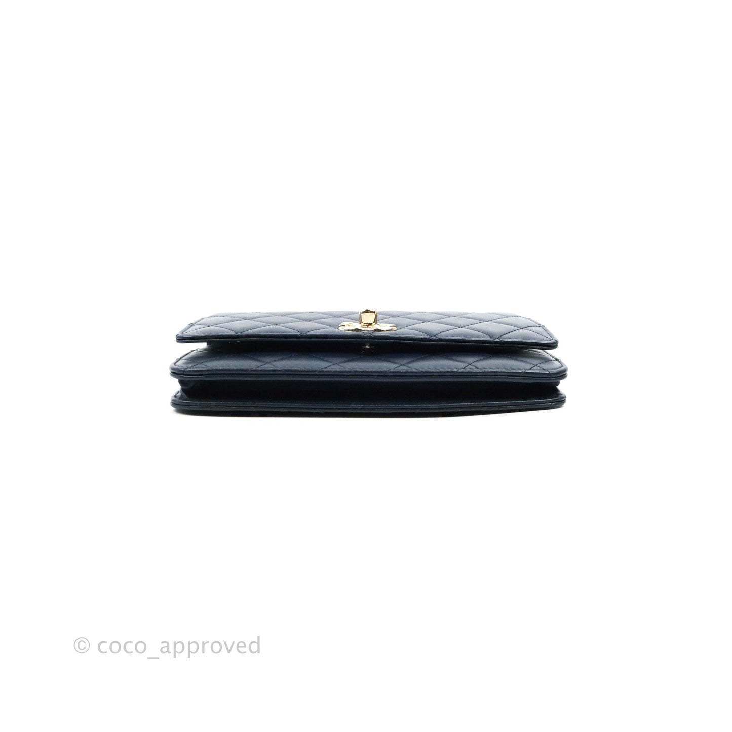 Chanel Trendy CC WOC Wallet On Chain Navy Lambskin Gold Hardware