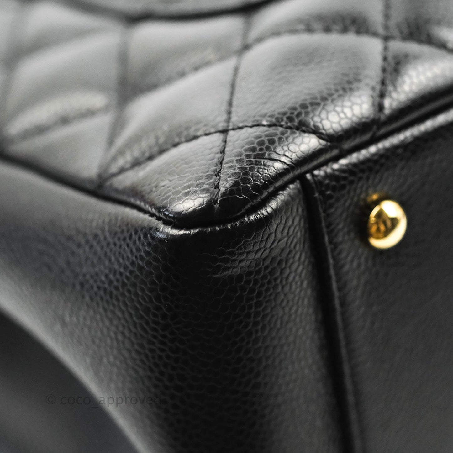 Chanel XL GST Black Caviar Gold Hardware