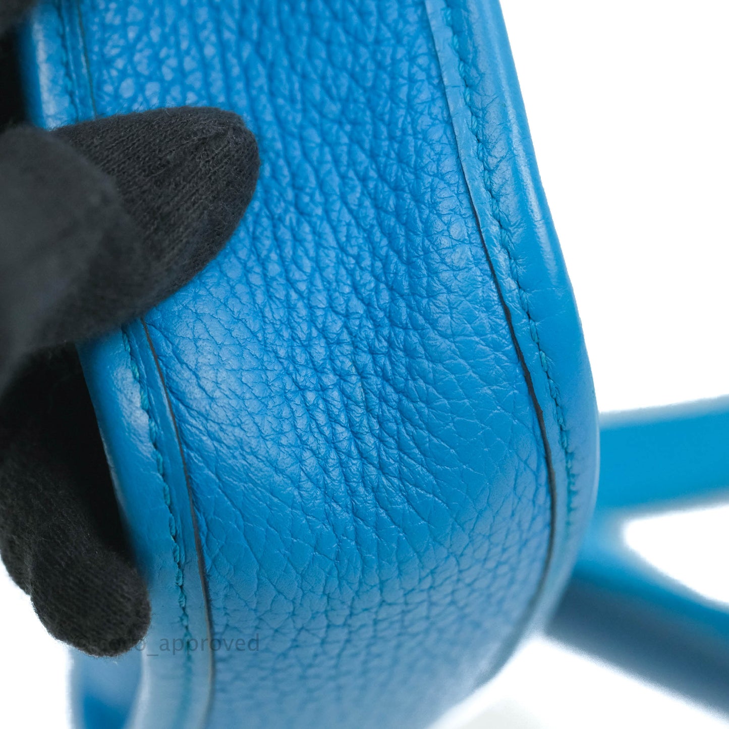 Hermès Mini Evelyne 16 Bleu Zanzibar Clemence Palladium Hardware