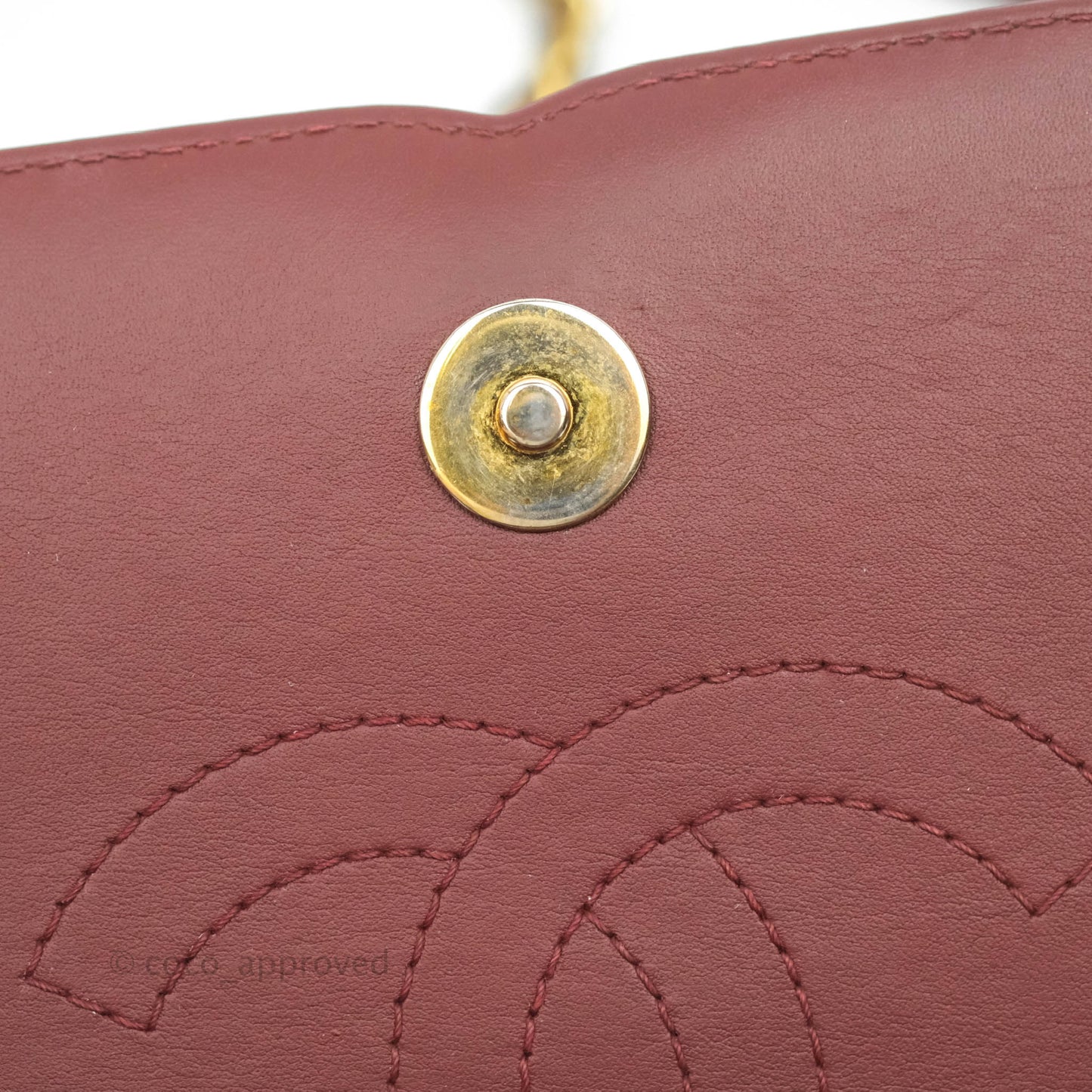Chanel Quilted Small CC Filigree Flap Burgundy Caviar