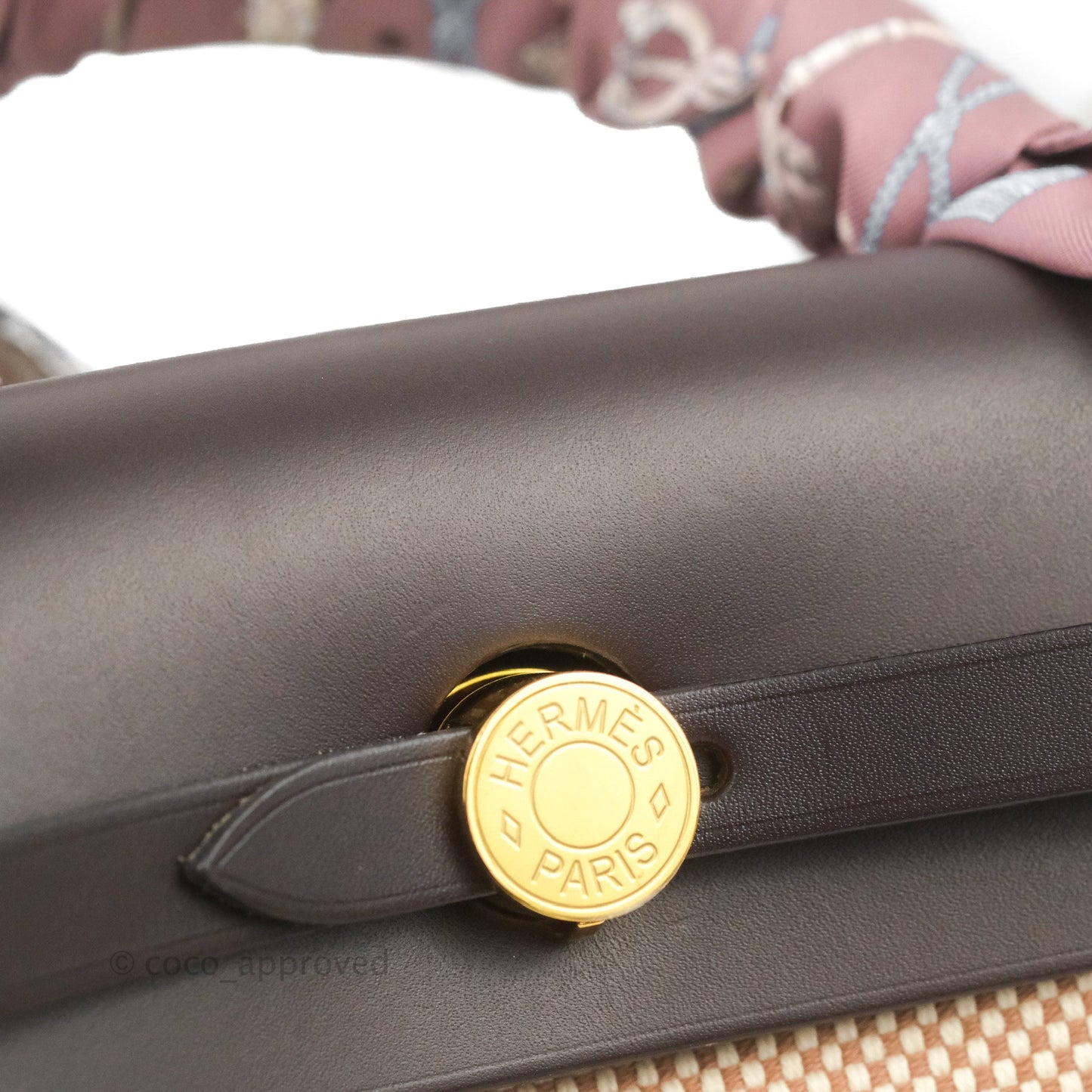 Hermès Herbag Zip 31 Hunter Cowskin/ Viking Criss Gold Hardware