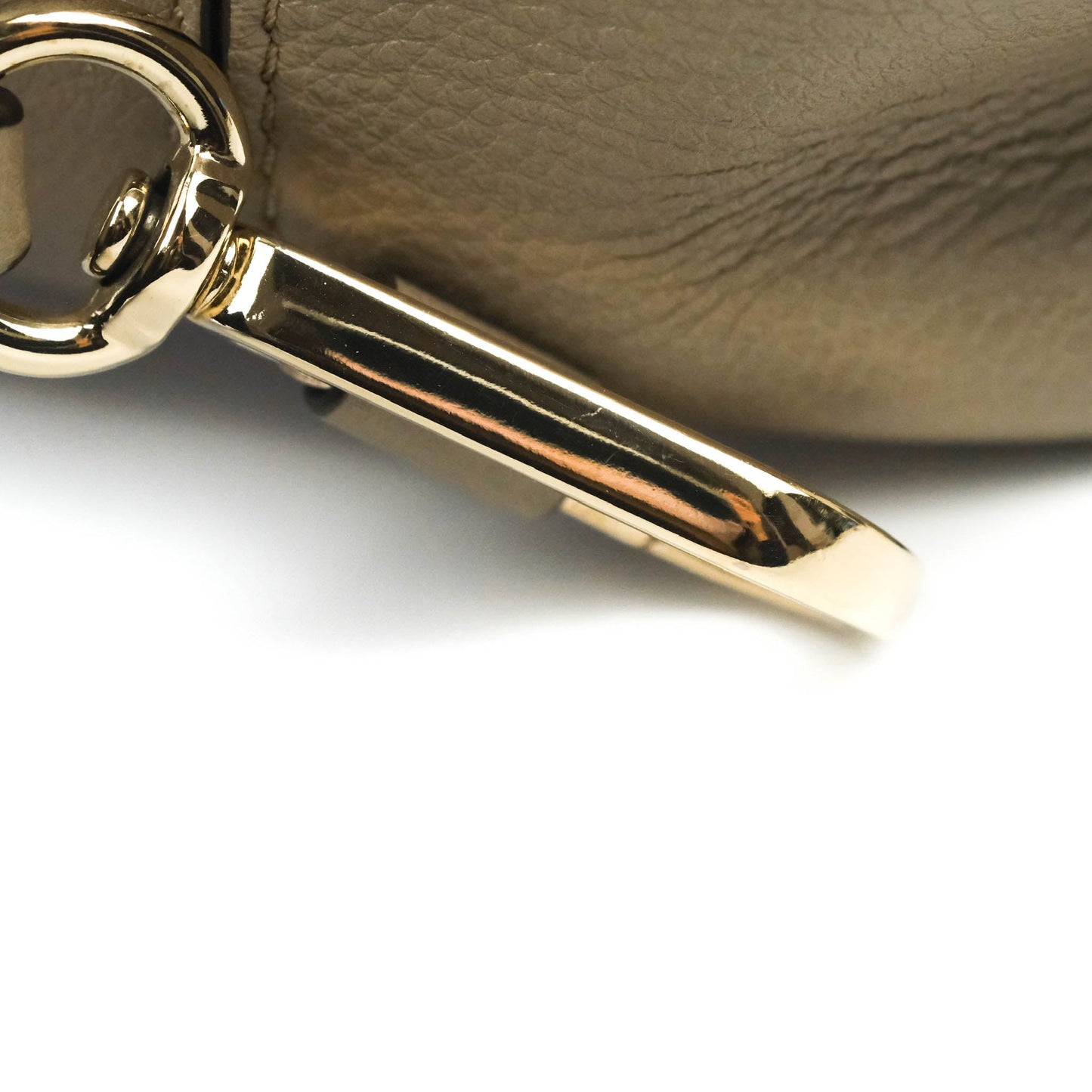 Chloe Small Faye Backpack Suede Calfskin Motty Grey Gold Hardware