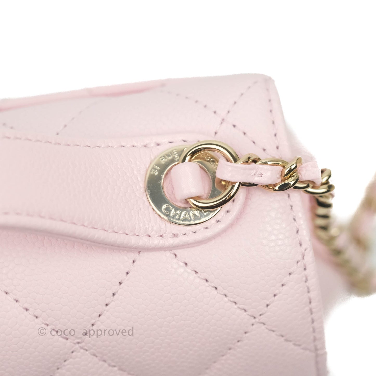Chanel Quilted Small Business Affinity Flap Pink Caviar Gold Hardware