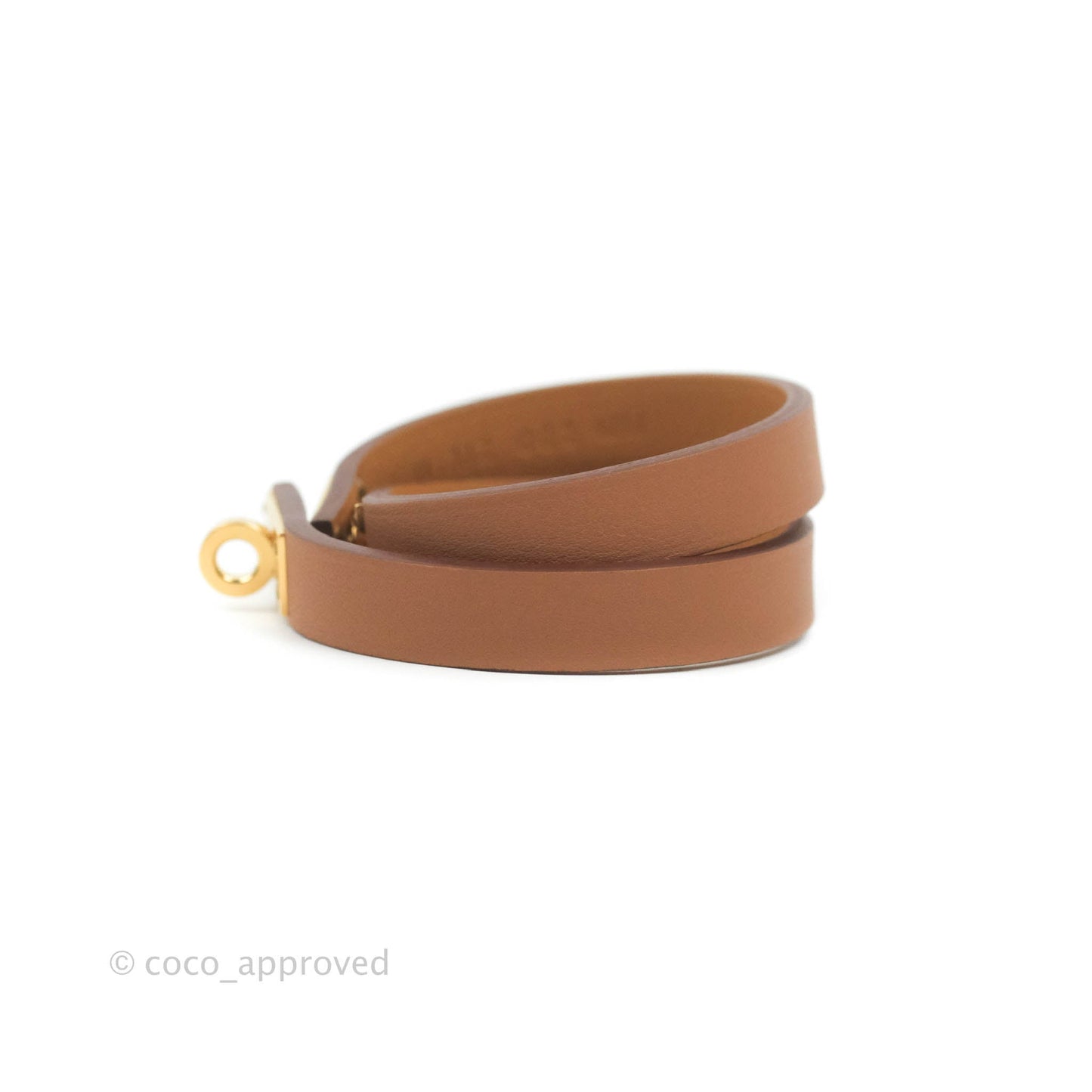 Hermès Kelly Double Tour Bracelet Gold Swift Gold Hardware