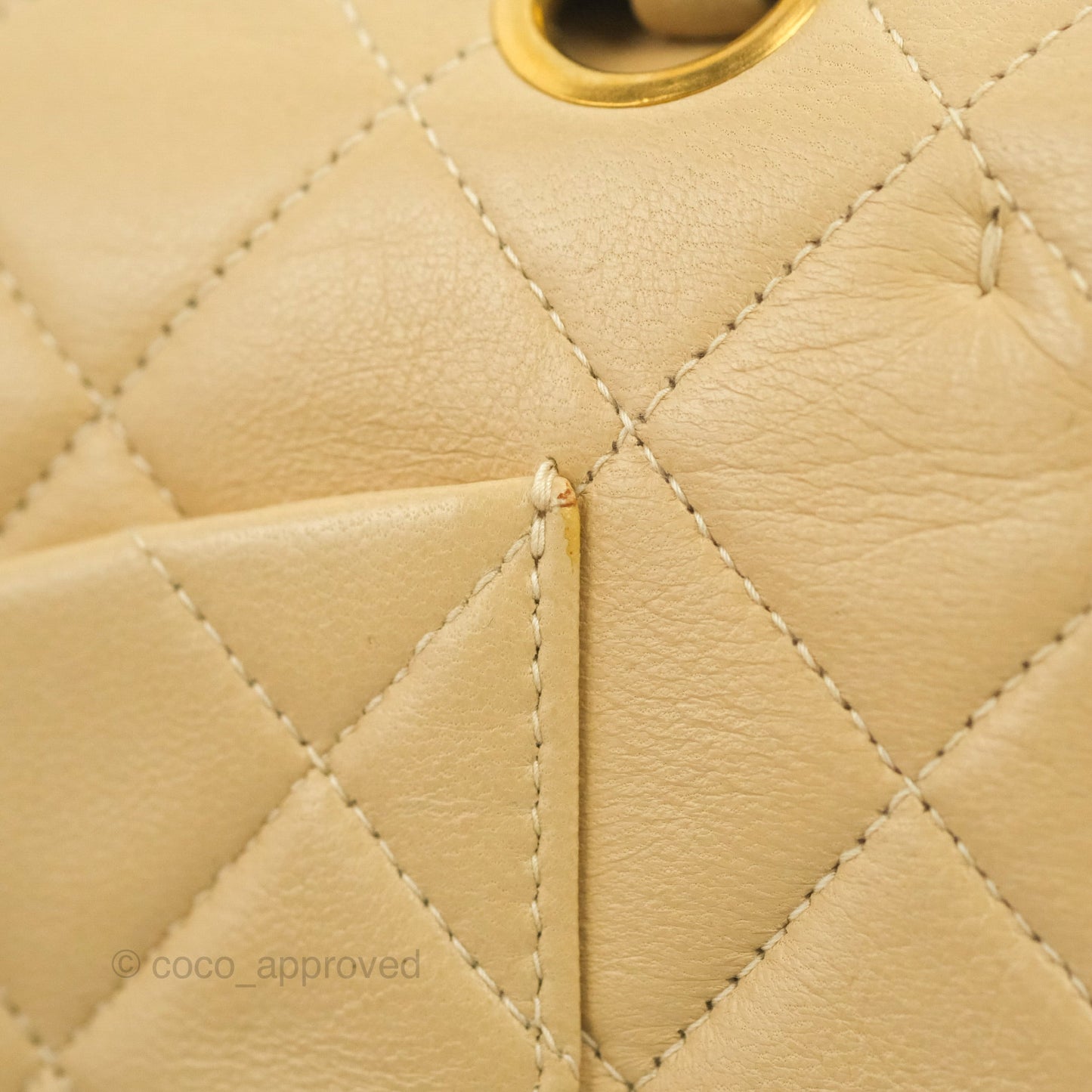 Chanel Classic Vintage Small Flap Beige Lambskin 24K Gold Hardware