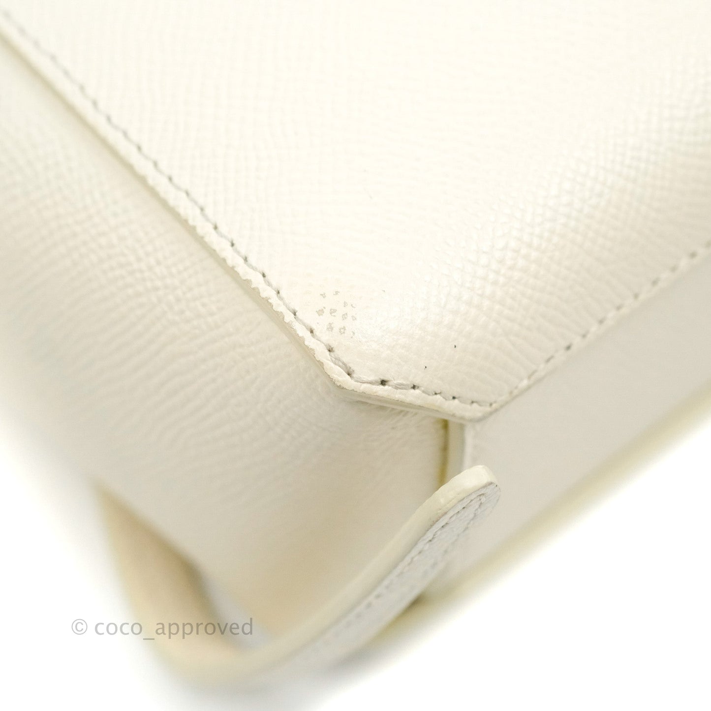Celine Pico Belt Bag White Grained Calfskin Gold Hardware
