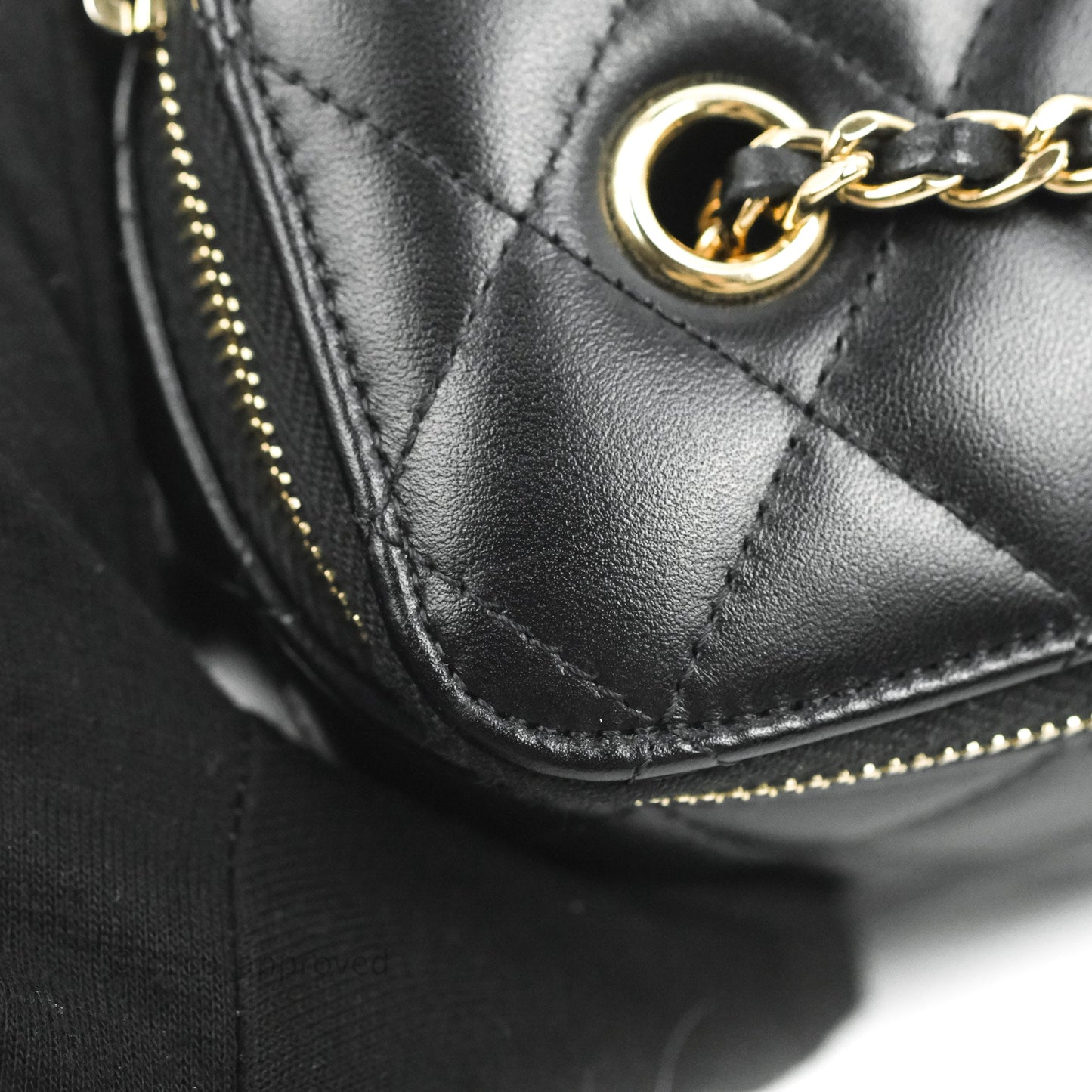 Chanel Classic Vanity with Chain Black Lambskin Gold Hardware