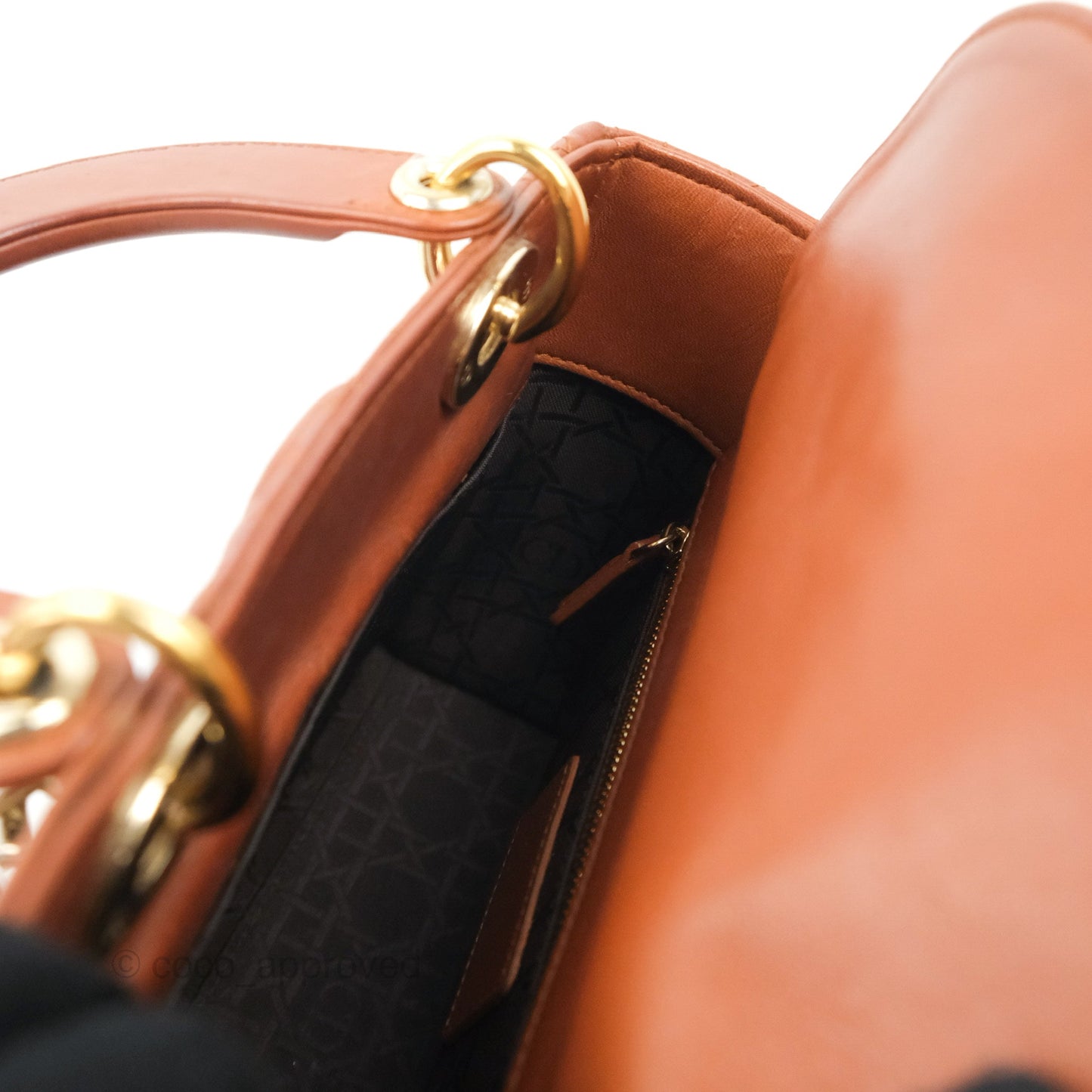 Christian Dior My ABCDior Lady Dior Brown Lambskin Gold Hardware