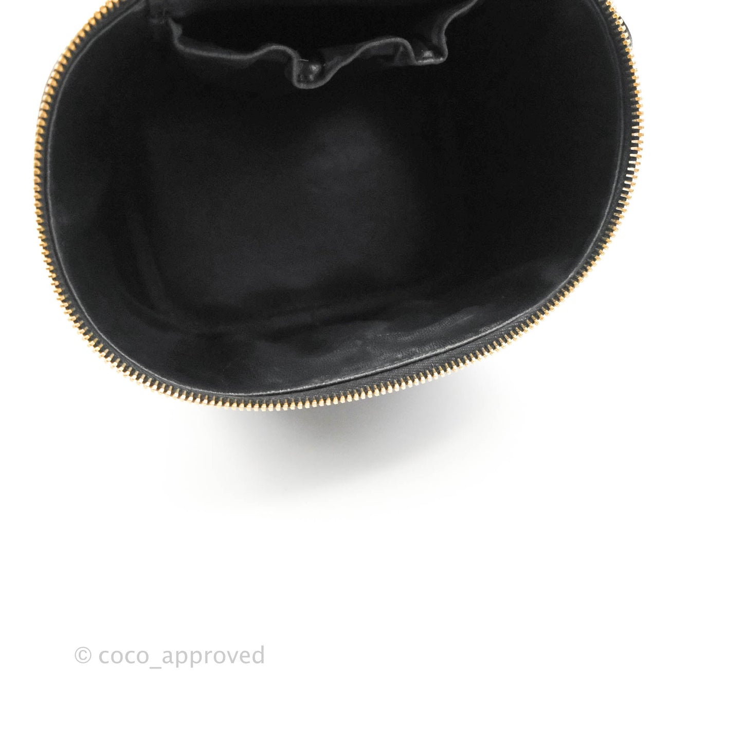 Chanel Vintage Vanity Case Black Caviar Gold Hardware