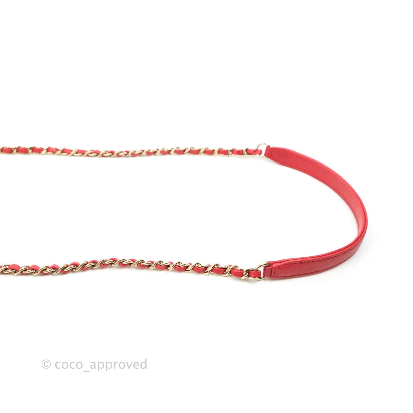 Chanel Small Coco Handle Chevron Red Caviar Gold Hardware 20P
