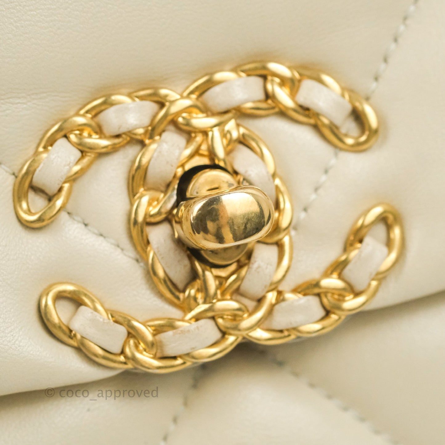 Chanel 19 Medium Ivory Mixed Hardware
