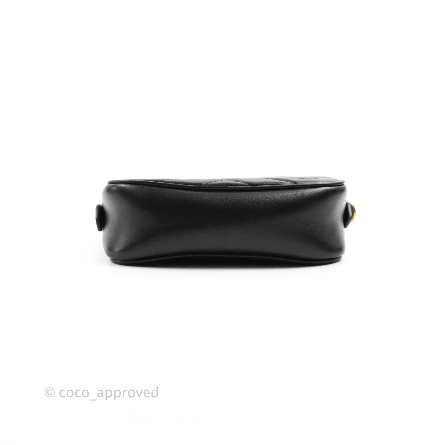 Gucci Mini Matelasse GG Marmont Camera Bag Black Calfskin Gold Hardware