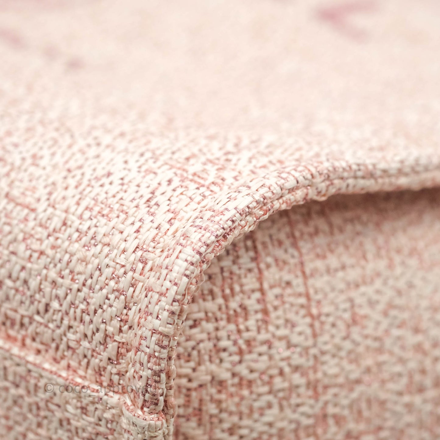 Chanel Large Deauville Pink Tweed Glittering Gold Hardware