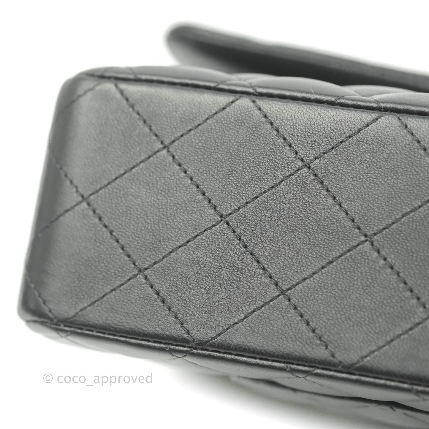 Chanel Classic Quilted M/L Medium Double Flap So Black Lambskin