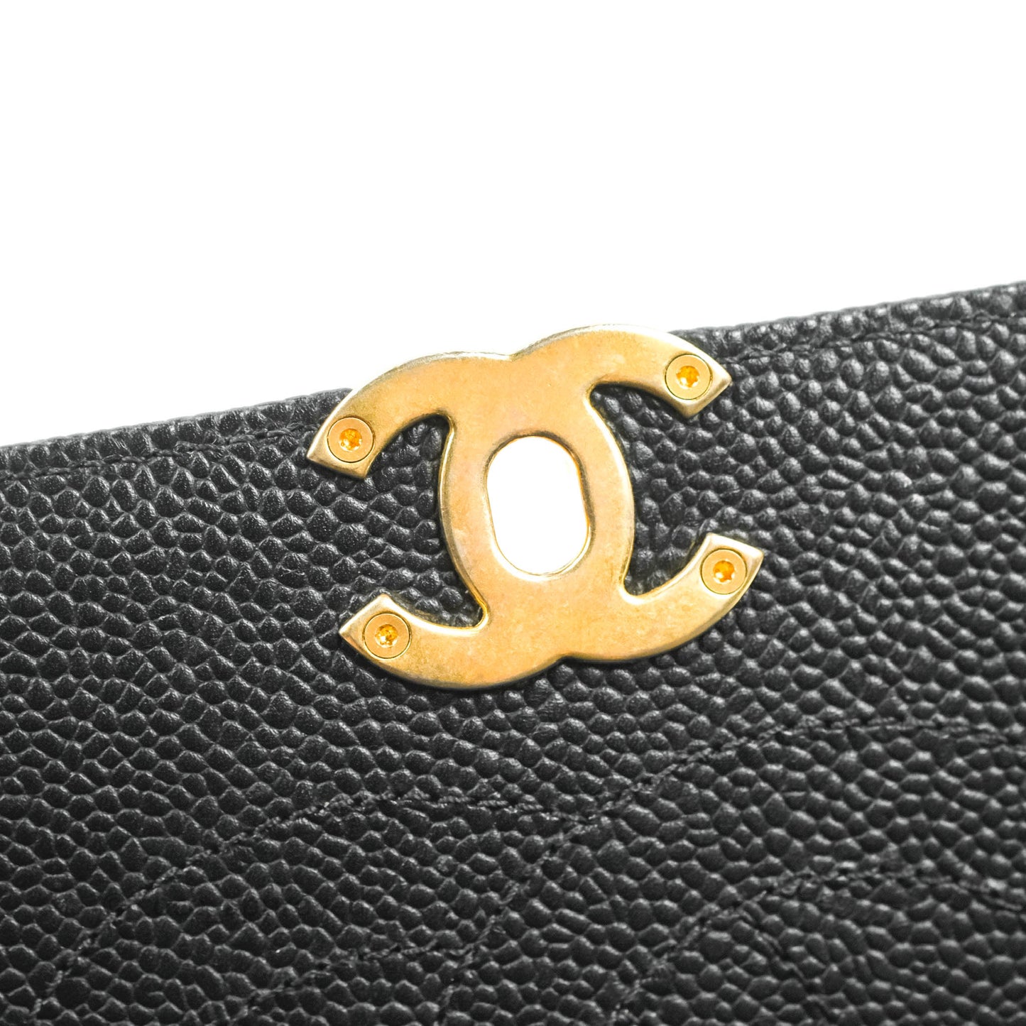 Chanel Small Chic Affinity Grained Calfskin Black Gold Hardware