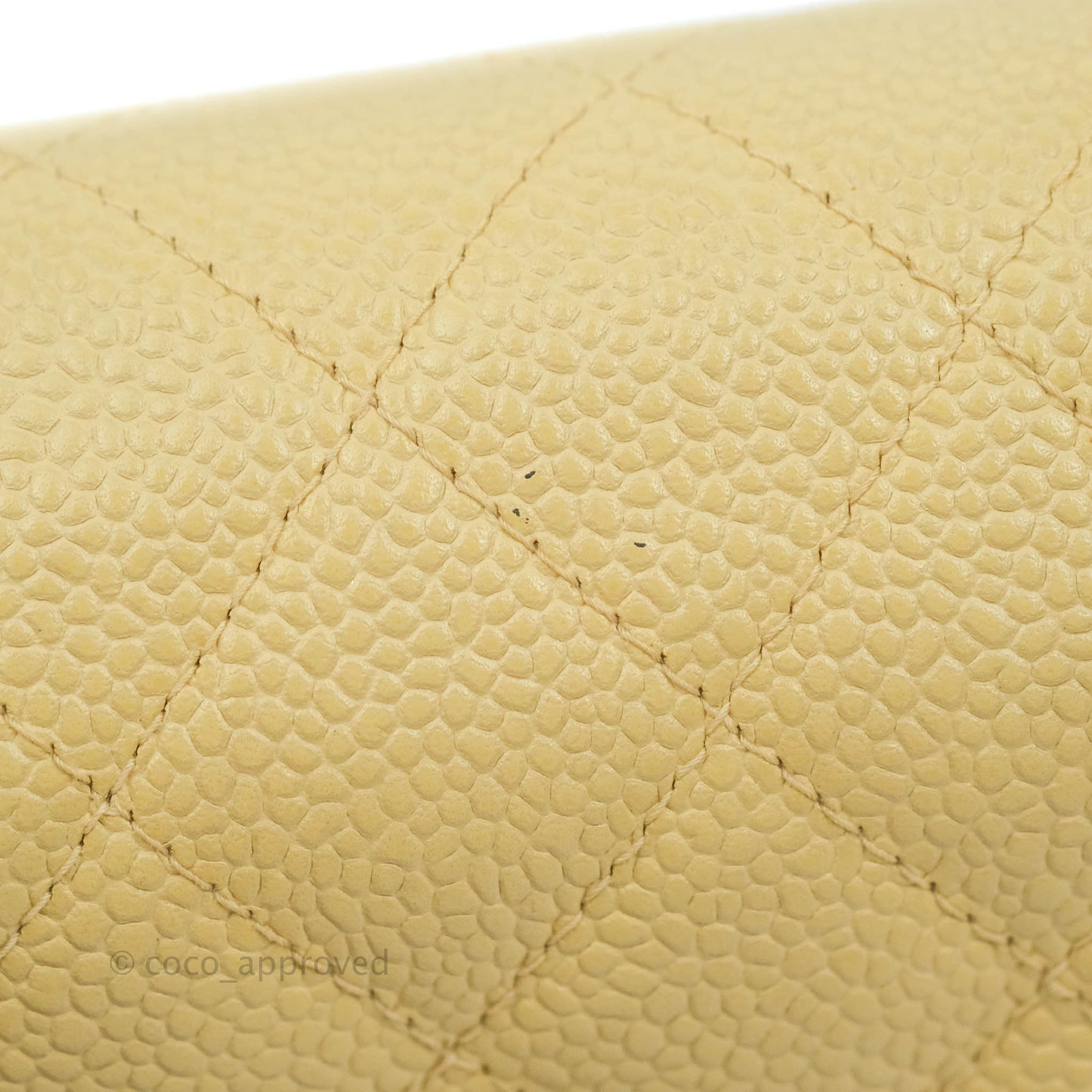 Chanel Vintage Classic M/L Medium Double Flap Bag Beige Caviar 24K Gold Hardware