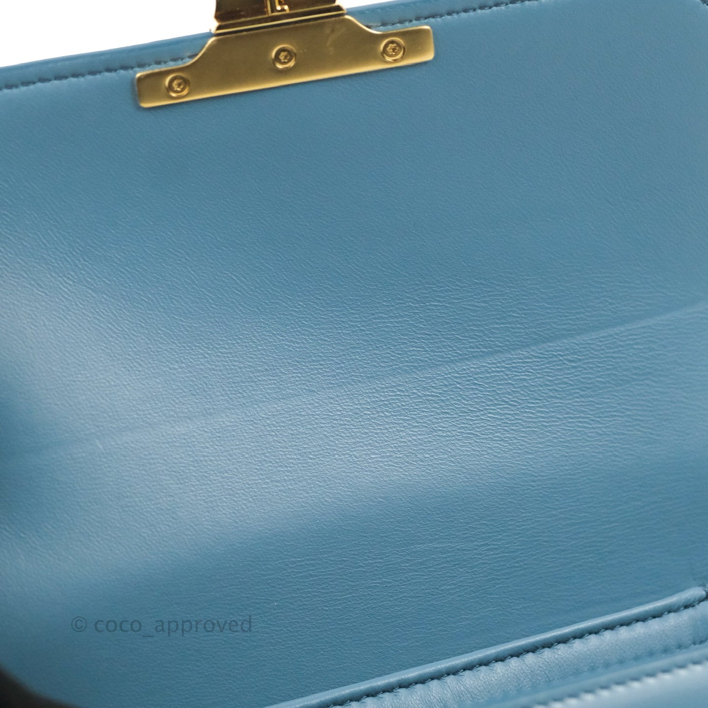 Celine Teen Triomphe Bag Shiny Calfskin Denim Blue