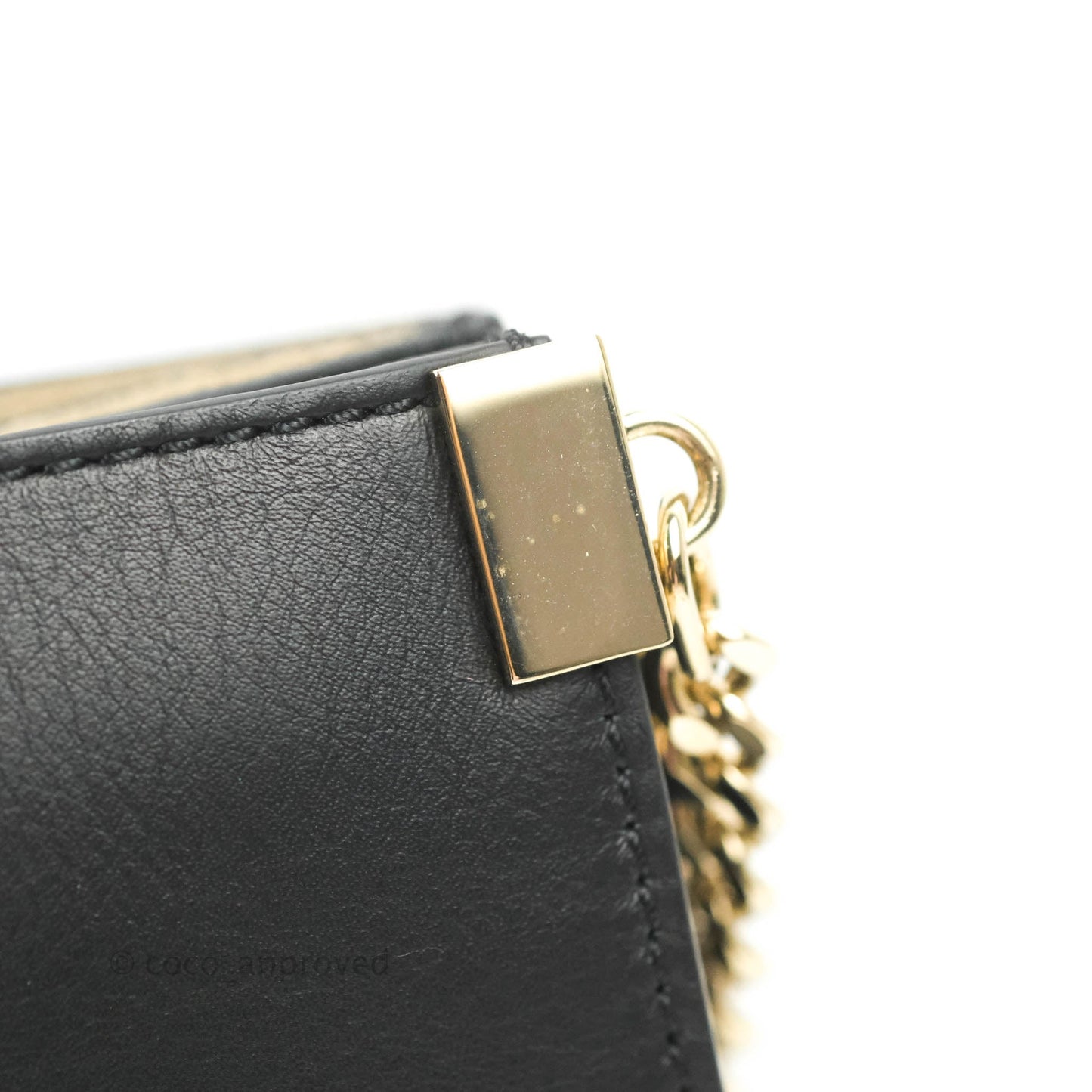 Chloe Medium Faye Shoulder Bag Black Suede Calfskin Leather
