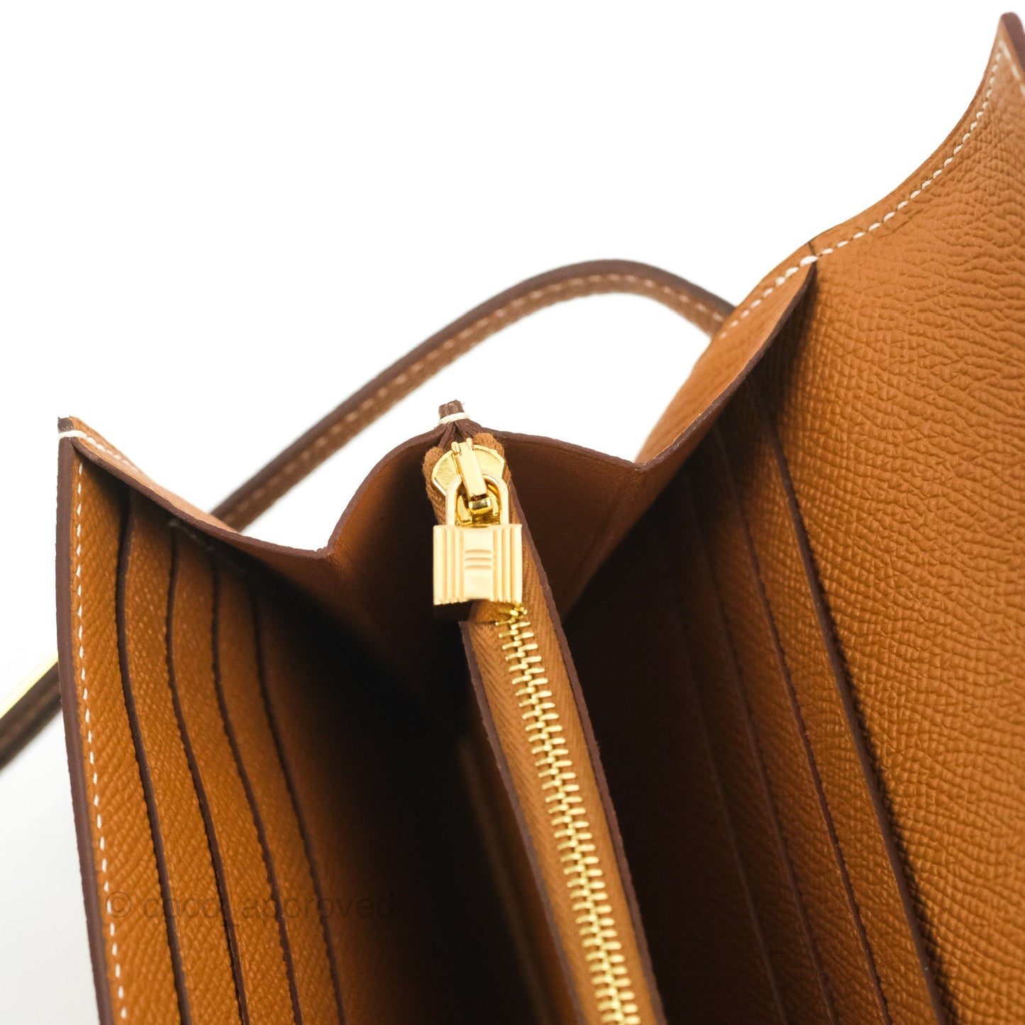 Hermès Epsom Kelly Wallet Gold Gold Hardware