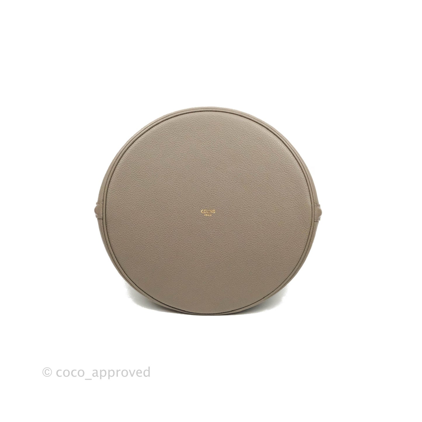 Celine Bucket 16 Bag in Supple Grained Calfskin Pebble Gold Hardware