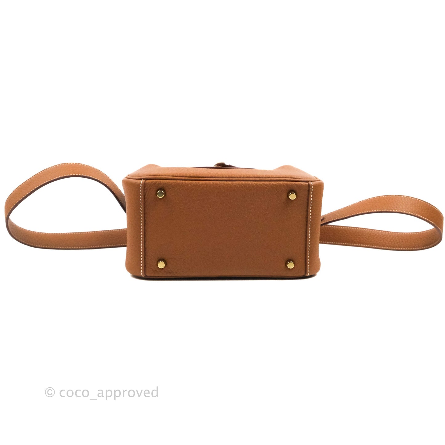 Hermès Mini Lindy 20 Gold Clemence Gold Hardware