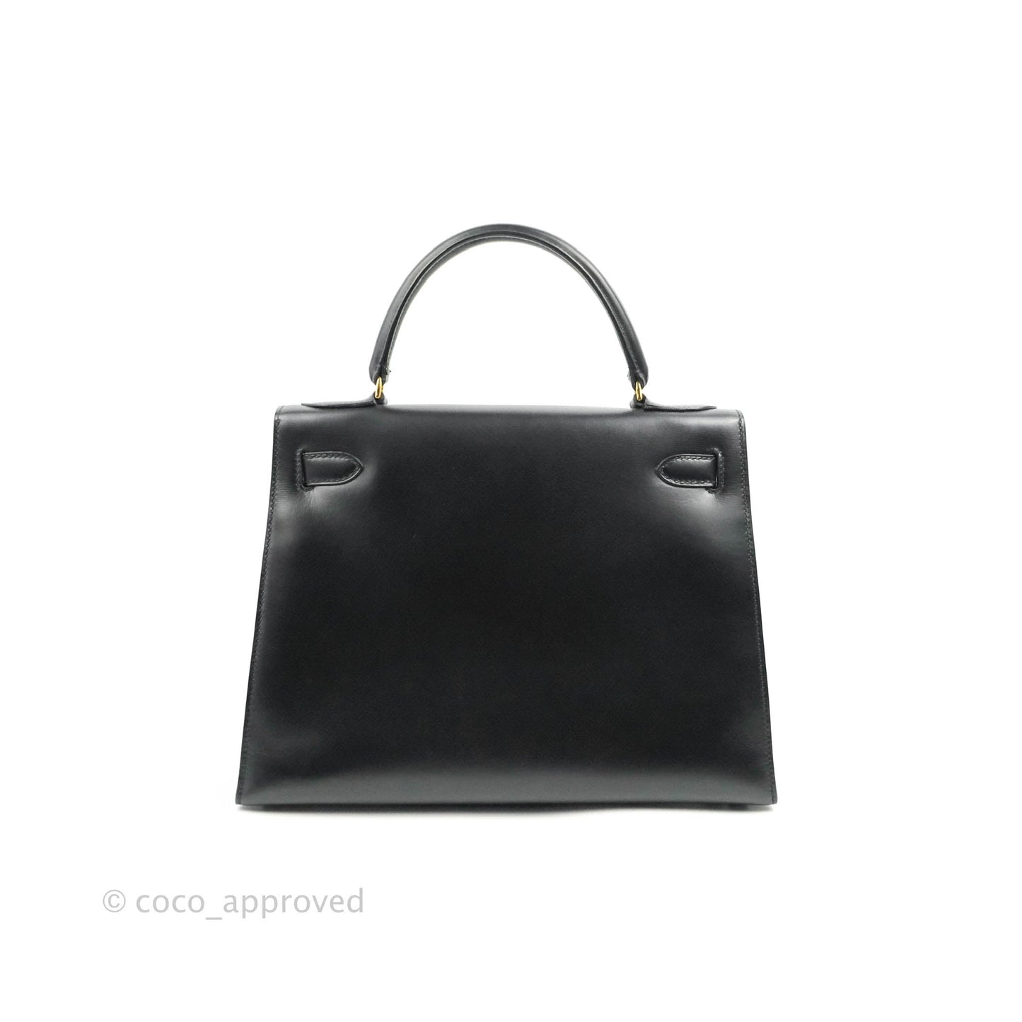 Hermès Kelly 28 Vintage Sellier Black Box Leather Gold Hardware