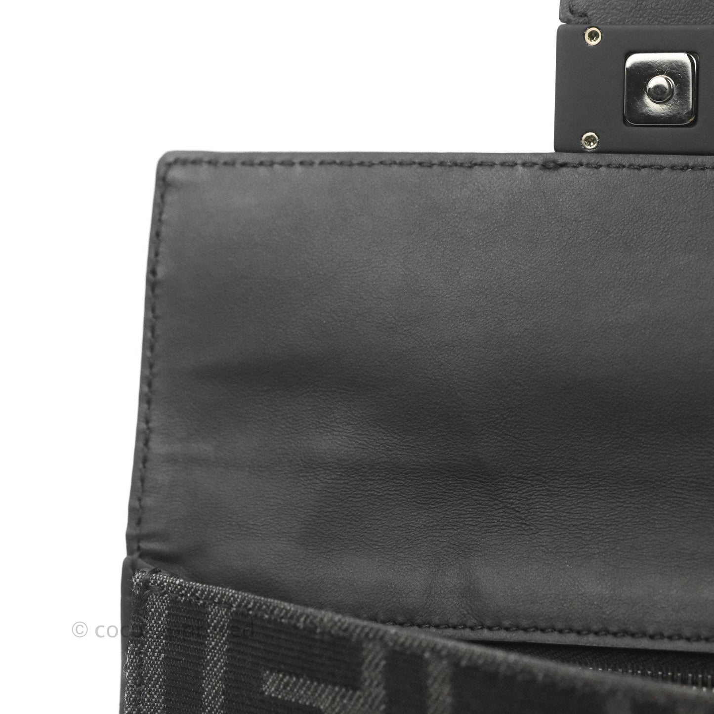 Fendi Baguette Pouch Jacquard FF Motif Grey/Black