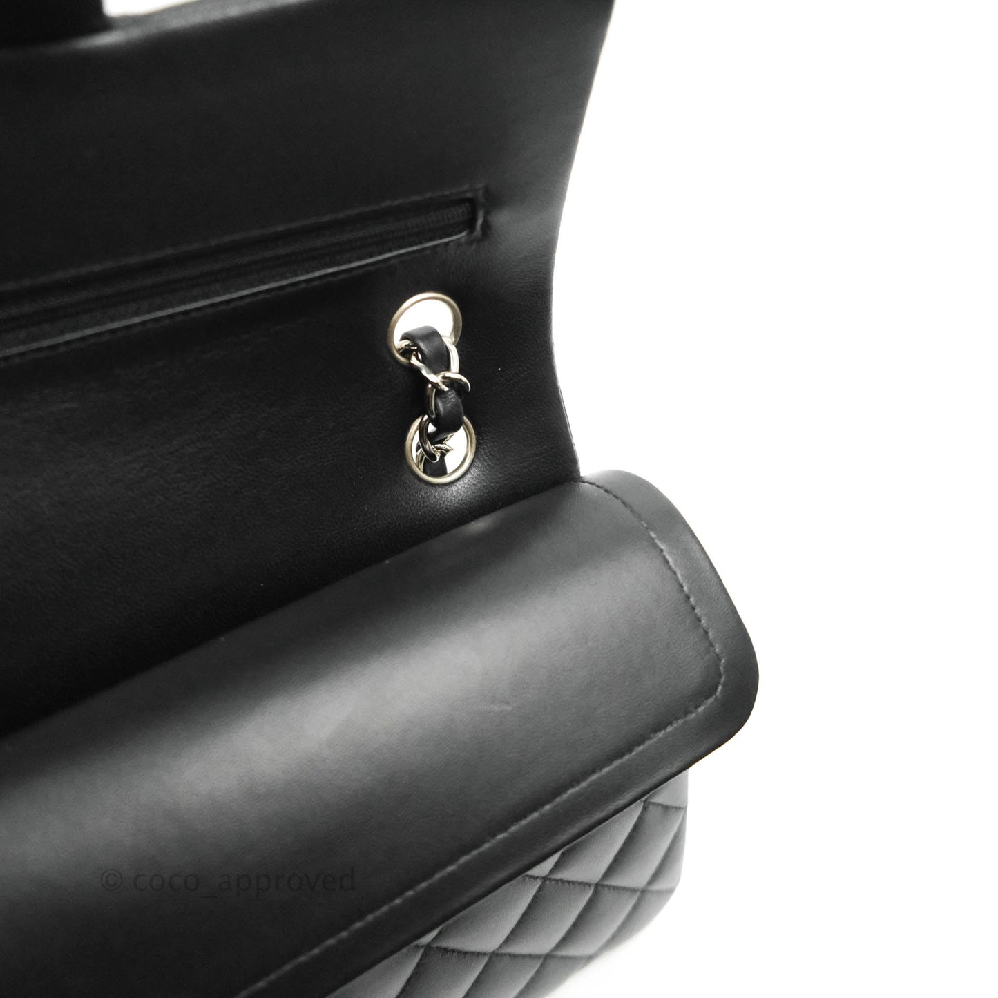 Chanel Small S/M Classic Flap Black Lambskin Silver Hardware