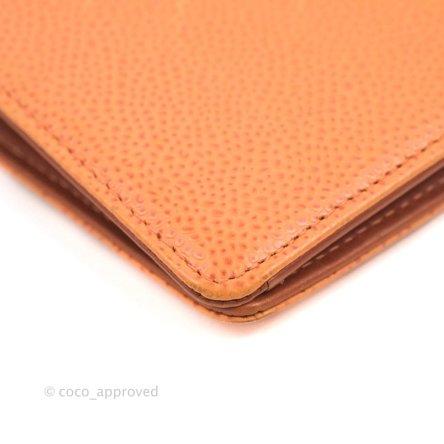 Chanel Yen Wallet Orange Claire Grained Calfskin