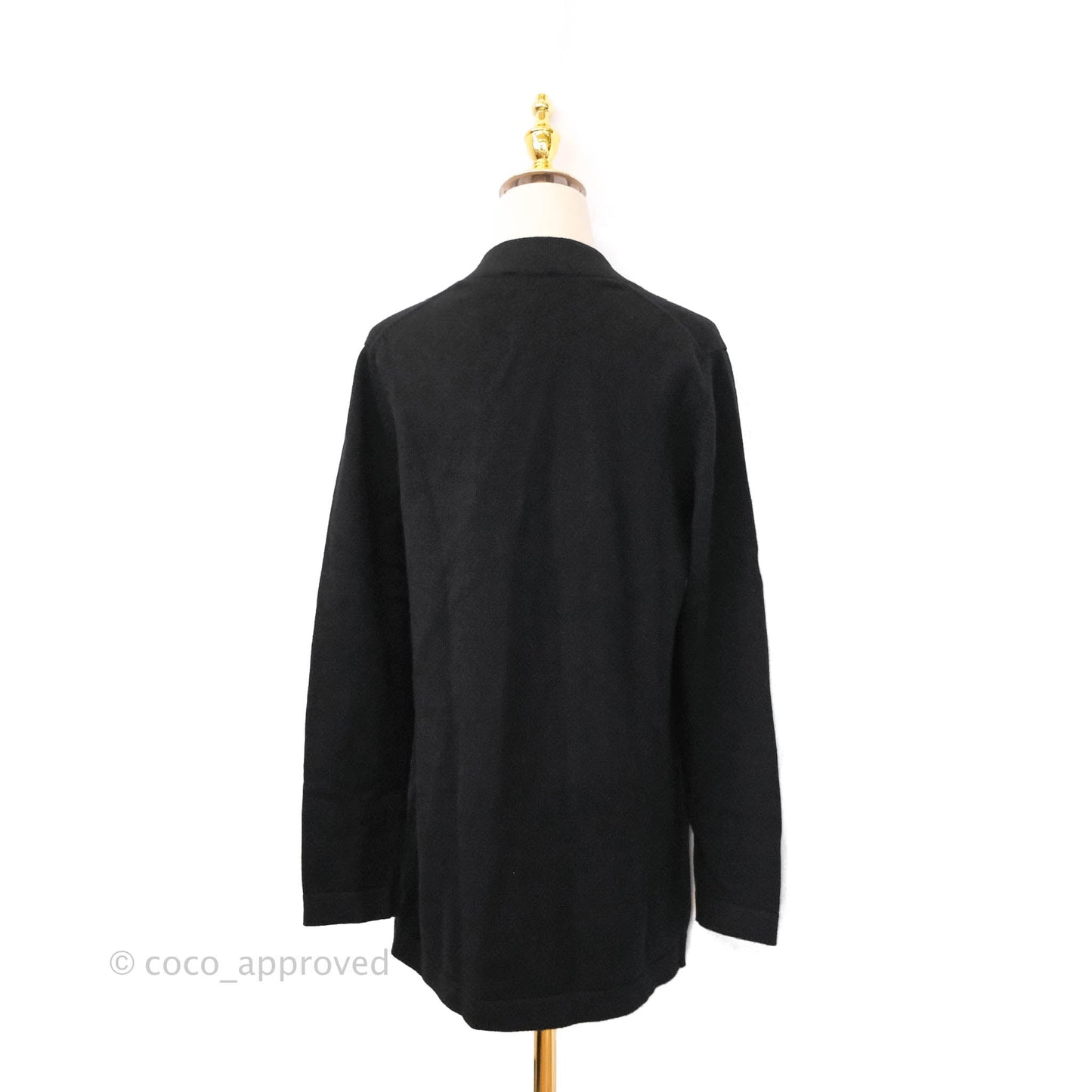Chanel Long Cardigan Black 22SS Size 38