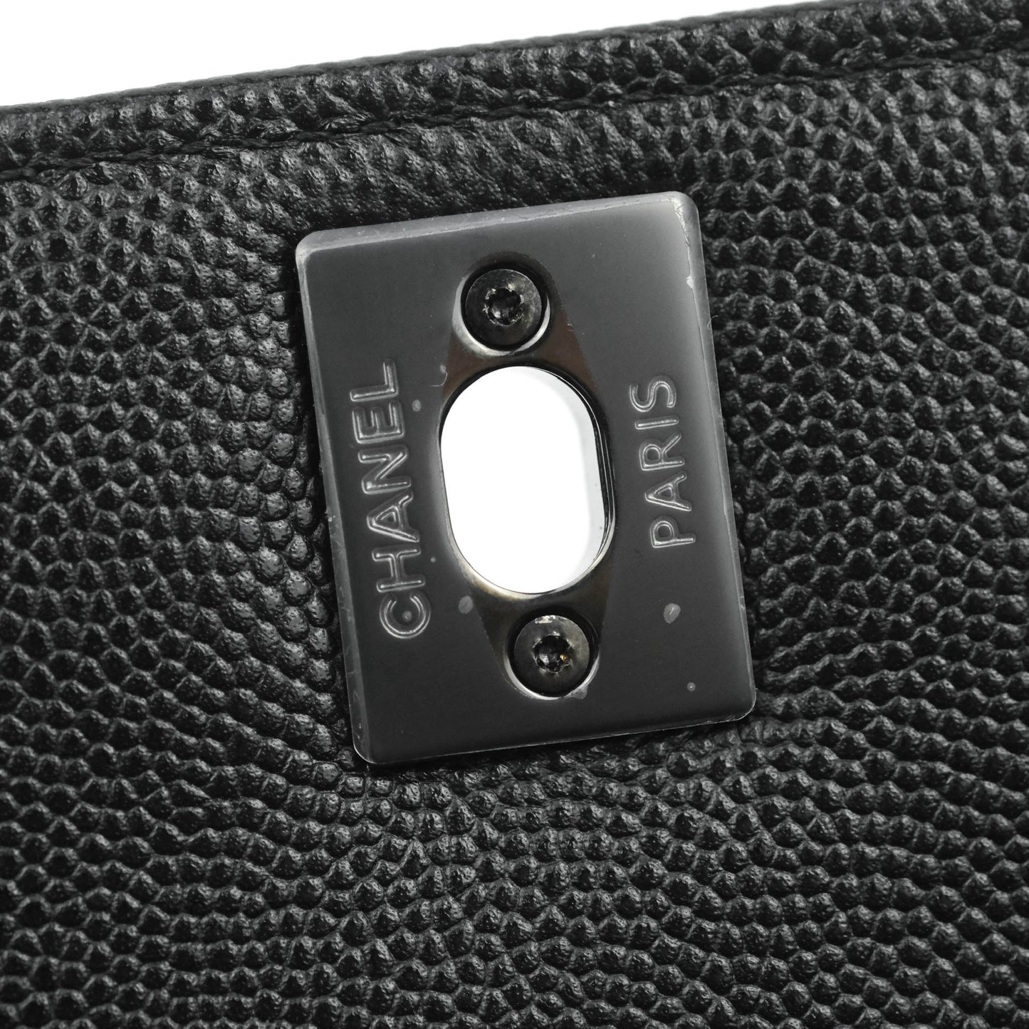 Chanel Mini Chevron Coco Handle Bag So Black Caviar