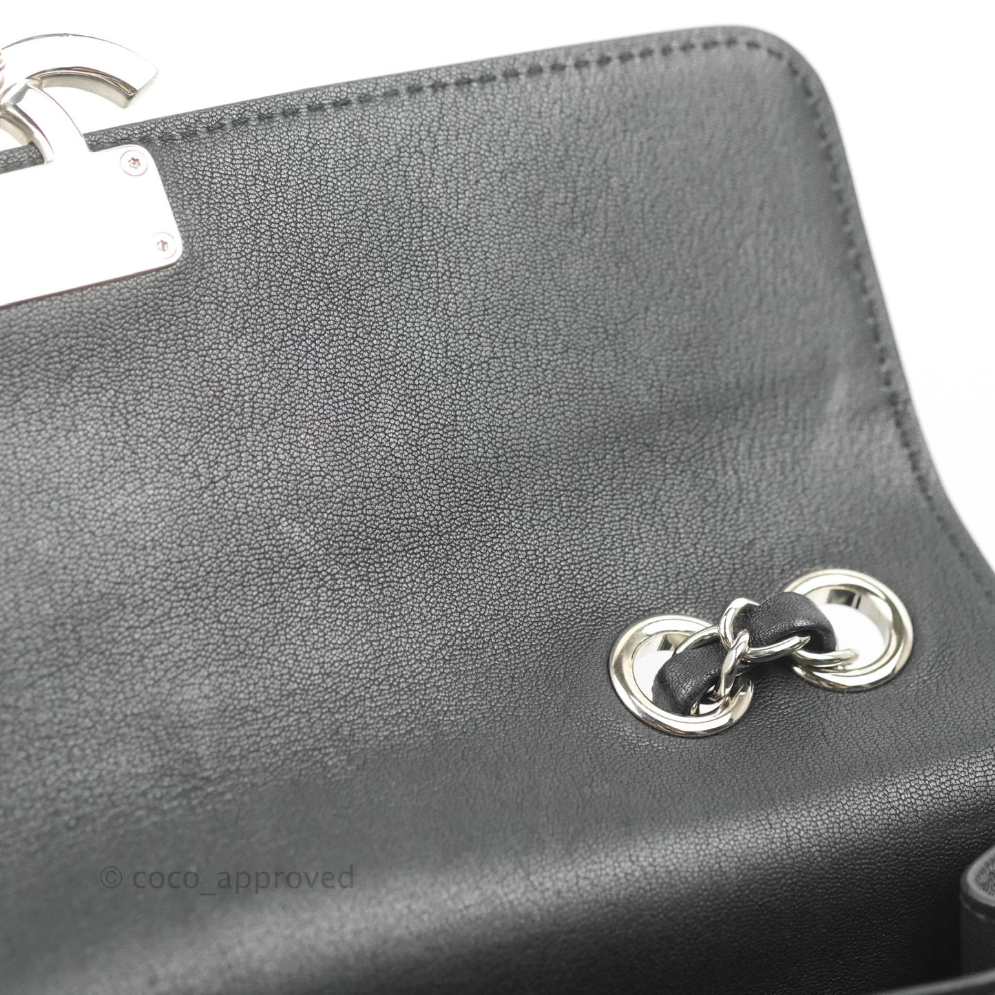 Chanel Quilted Mini Urban Companion Flap Black Calfskin Silver Hardware