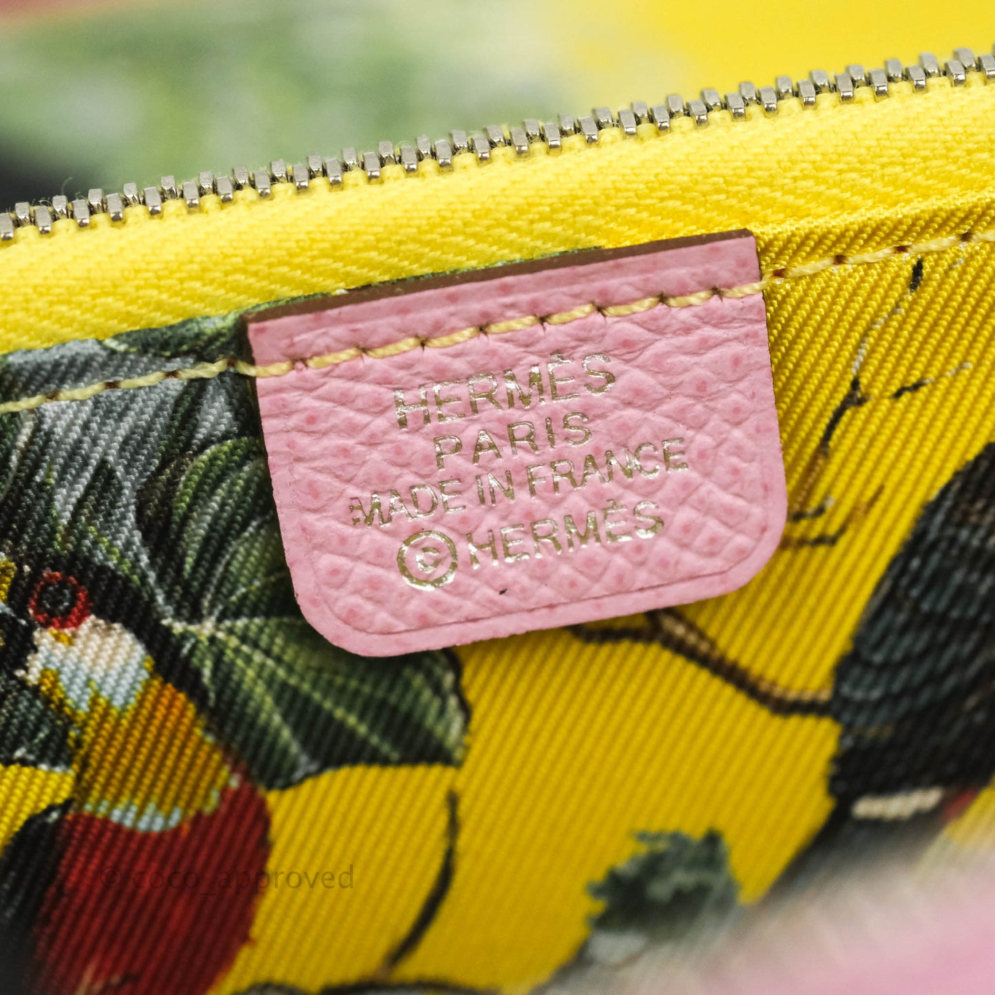 Hermès Silk In Compact Wallet Pink Epsom