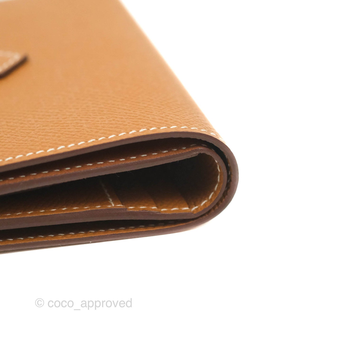 Hermes Bearn Wallet Gold Epsom Palladium Hardware