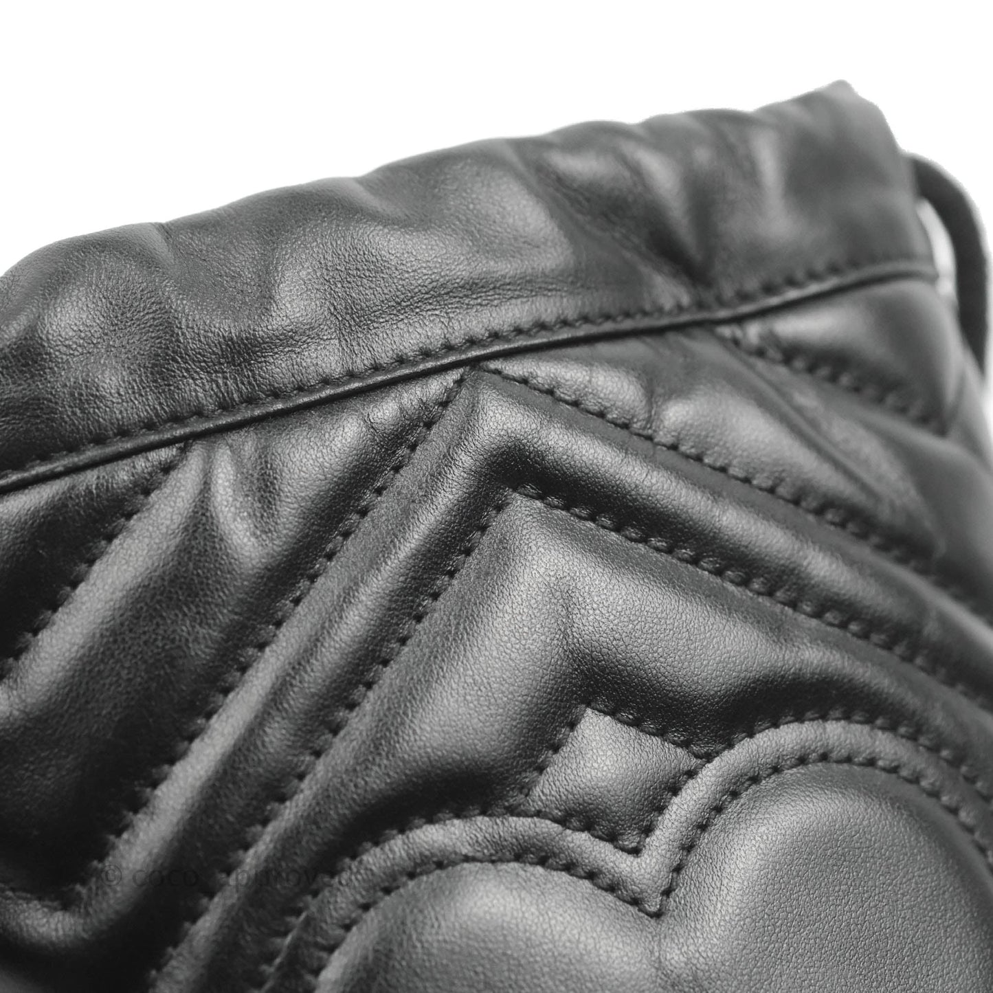 Gucci GG Marmont Mini Leather Bucket Bag Black