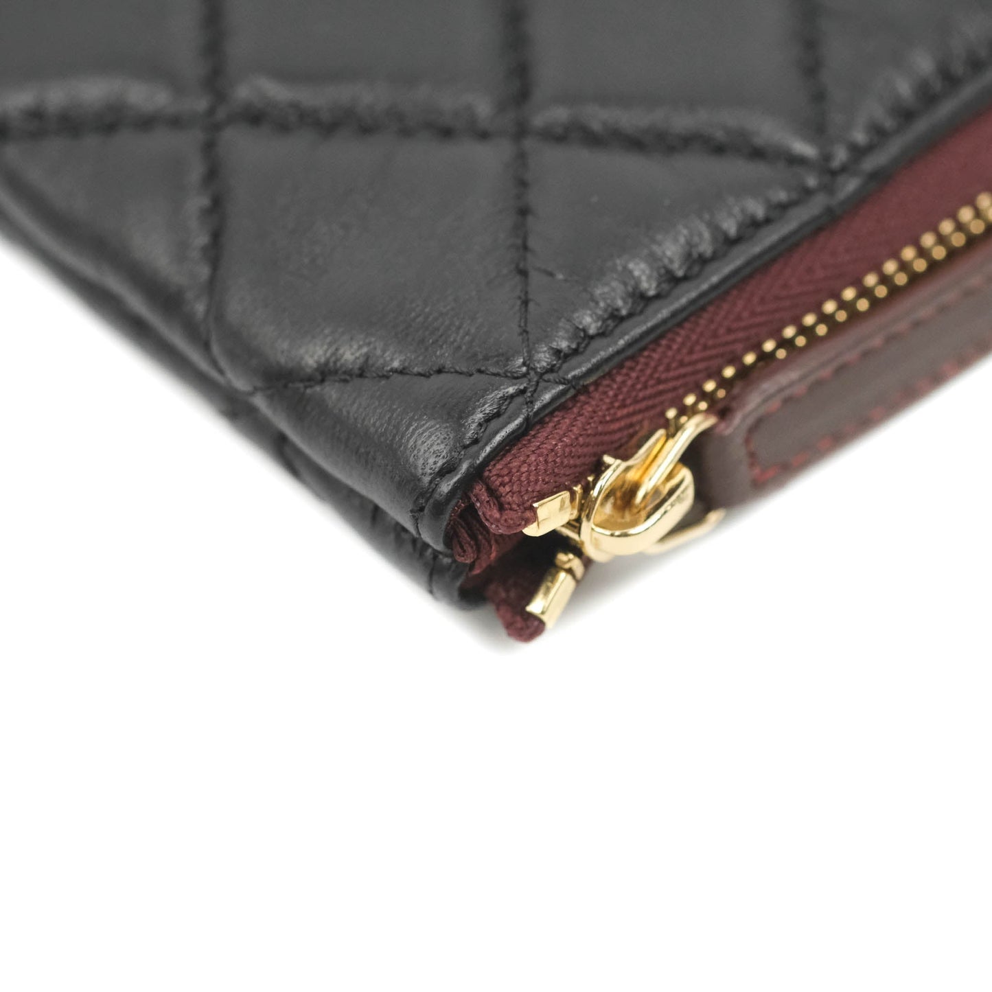 Chanel Quilted Mini O Case Black Lambskin Gold Hardware