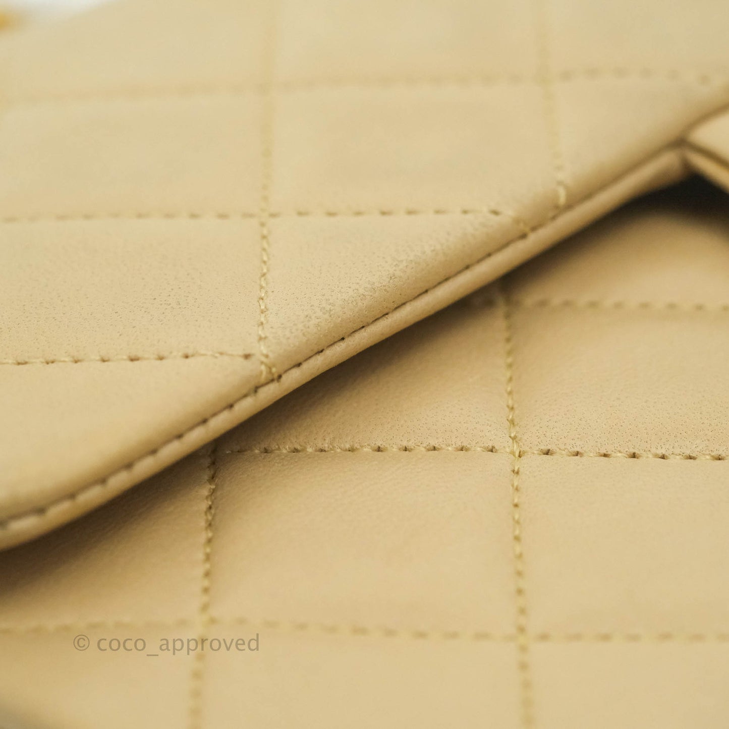 Chanel Classic Vintage Small Flap Beige Lambskin 24K Gold Hardware