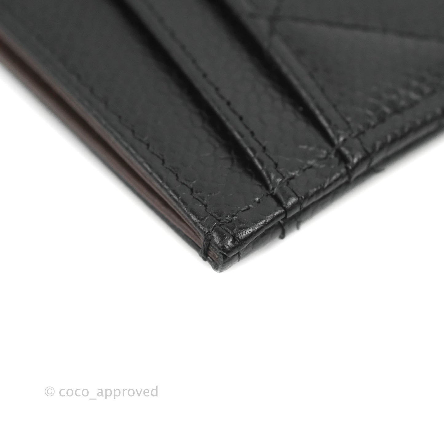 Chanel Classic Flat Card Holder Black Caviar Gold Hardware